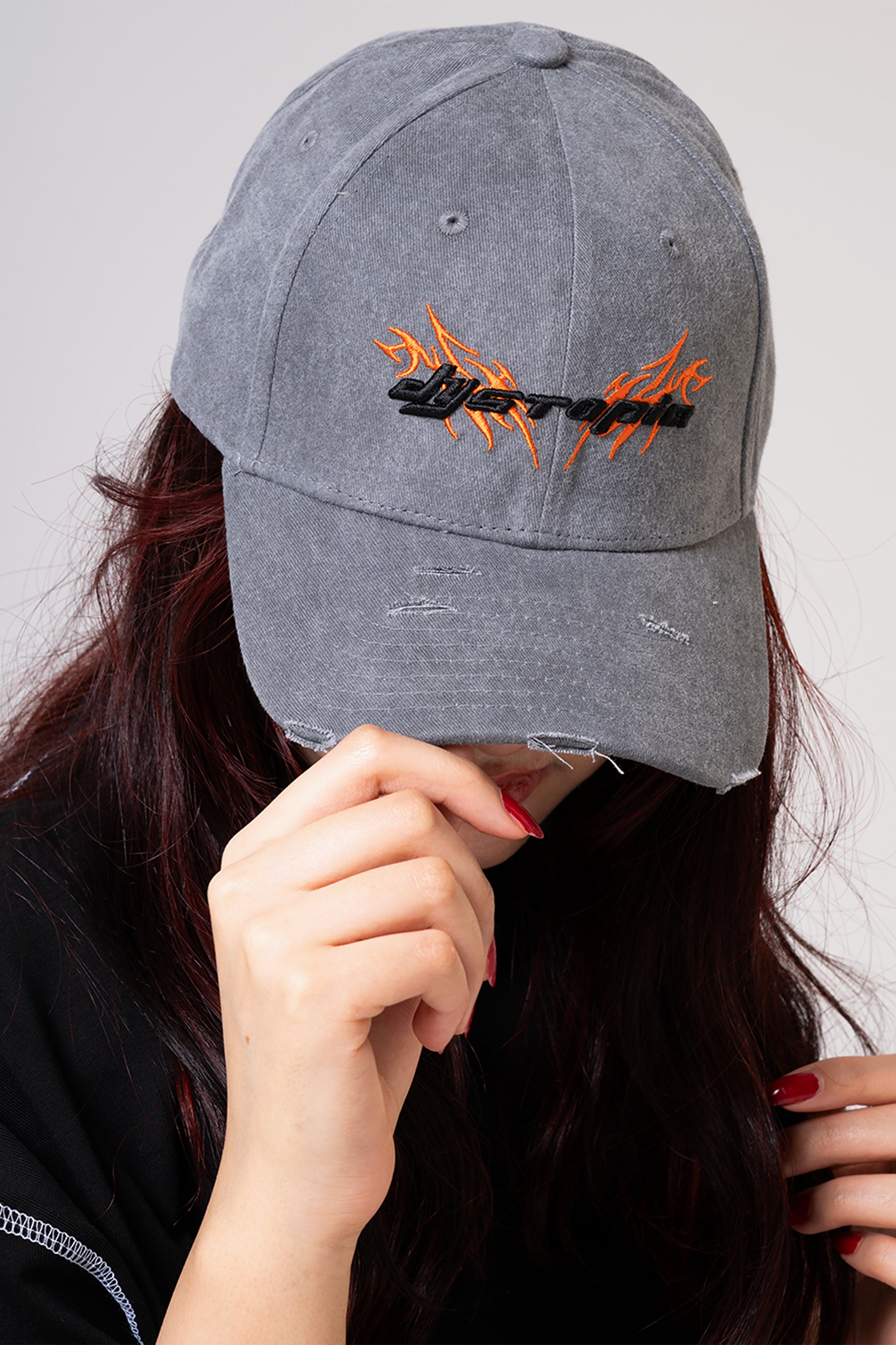 Grey Logo Cap by Dystopia