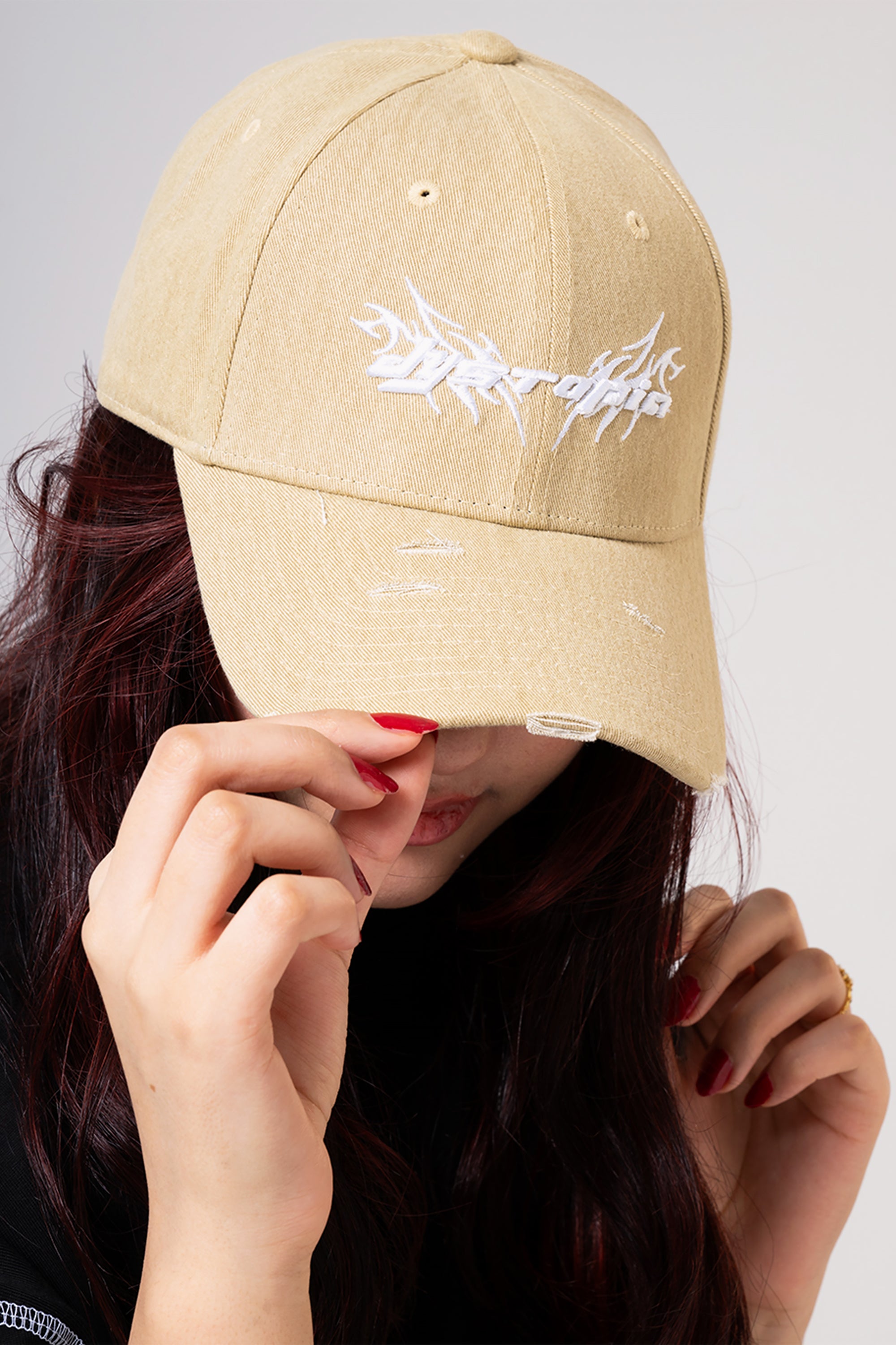 Beige Logo Cap by Dystopia