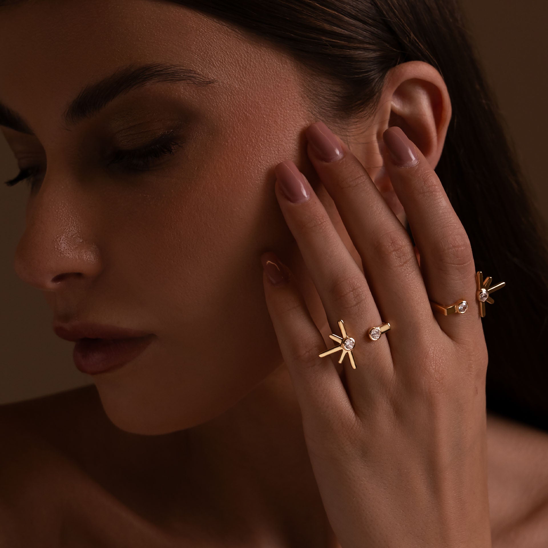 Gold Plated Sun Ring By L'rosha