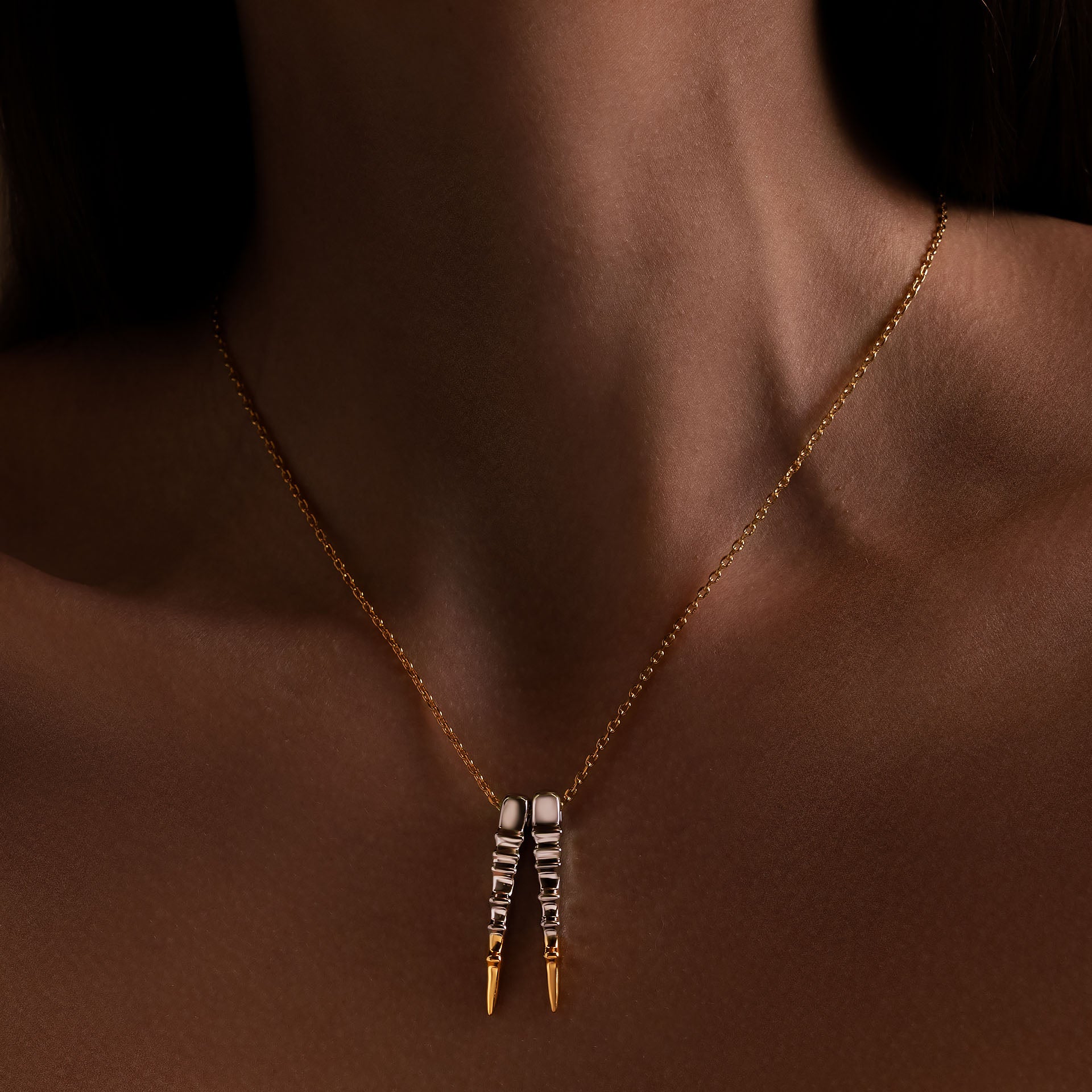 Gold Plated Ibex Necklace By L'rosha