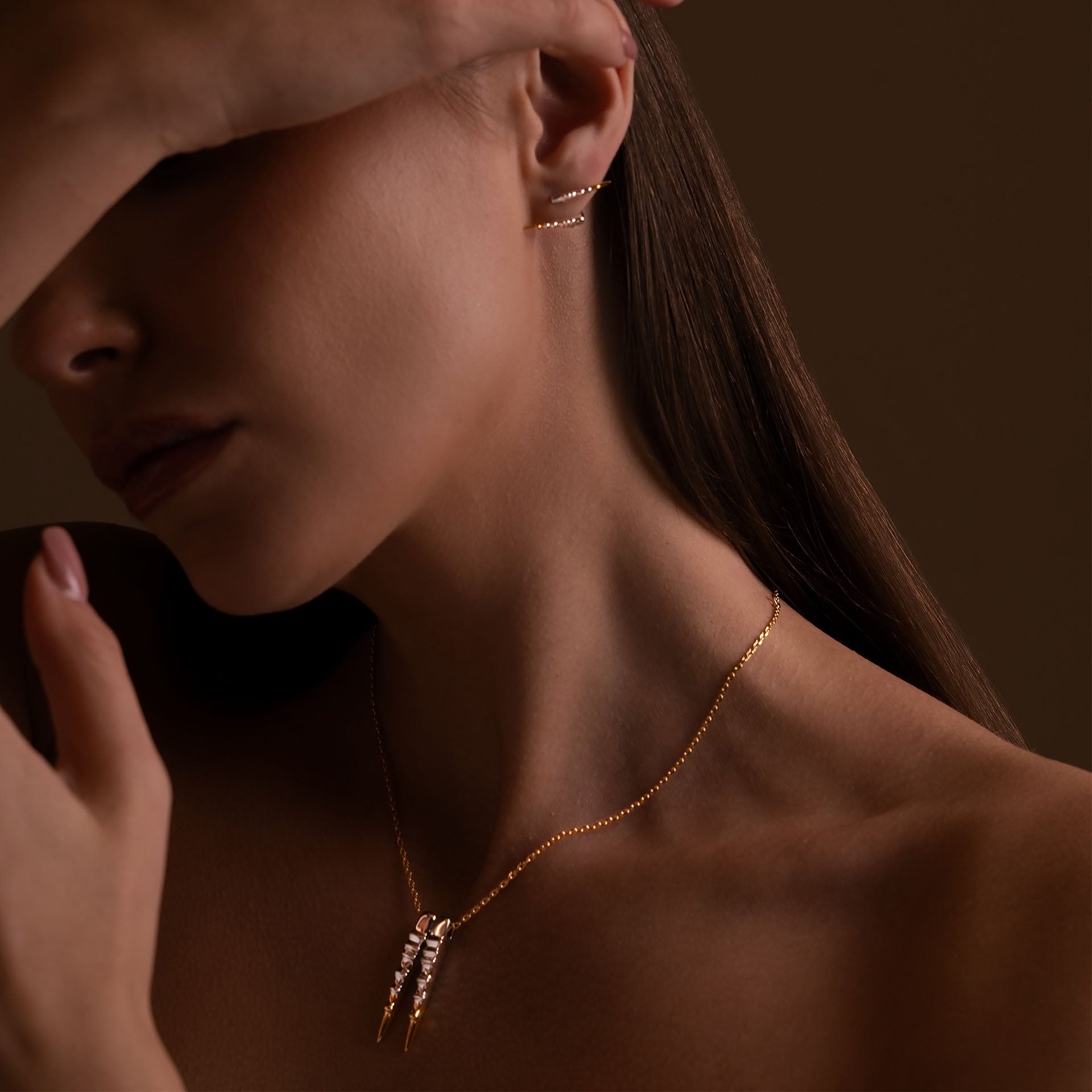 Gold Plated Ibex Necklace By L'rosha