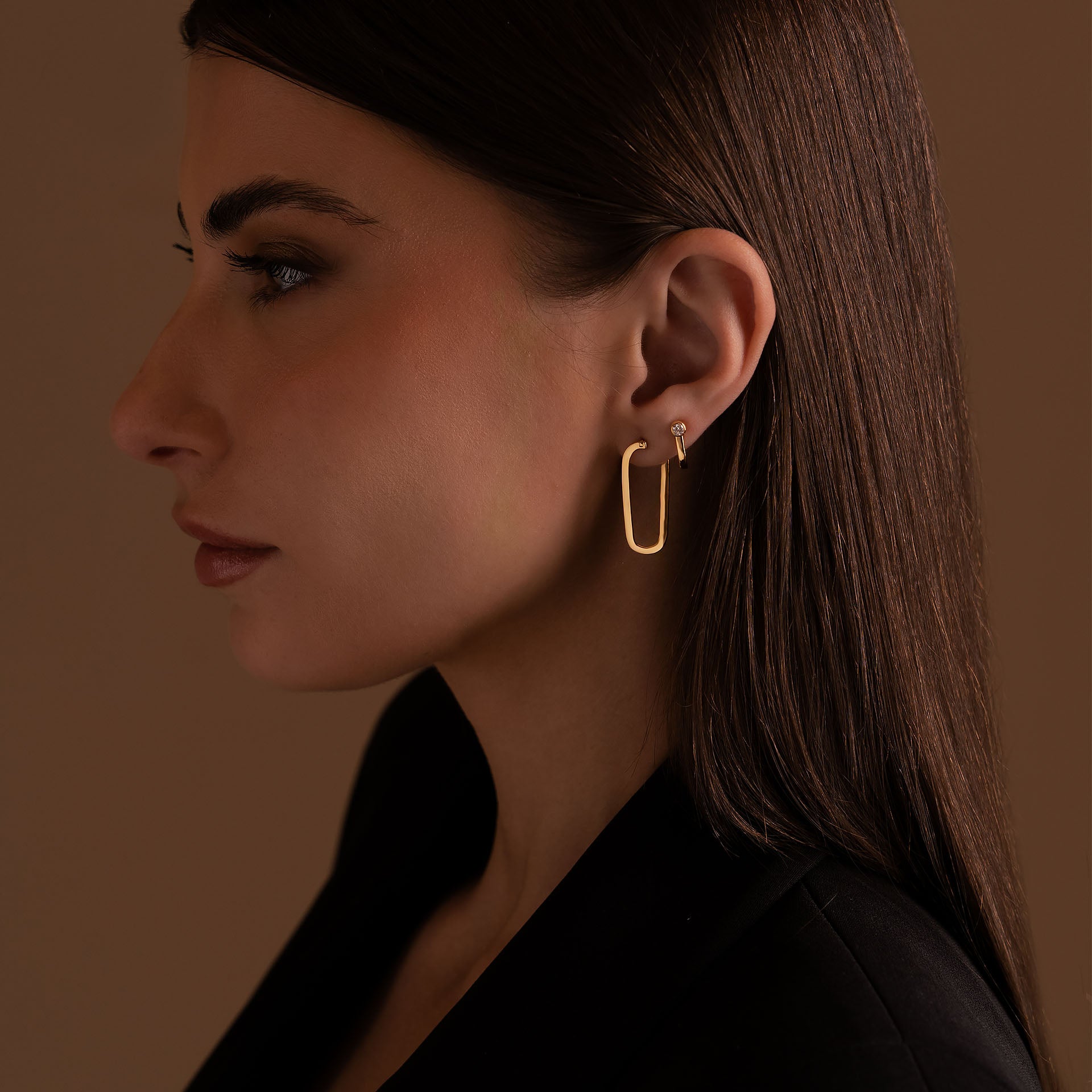 Gold Plated J Earrings By L'rosha