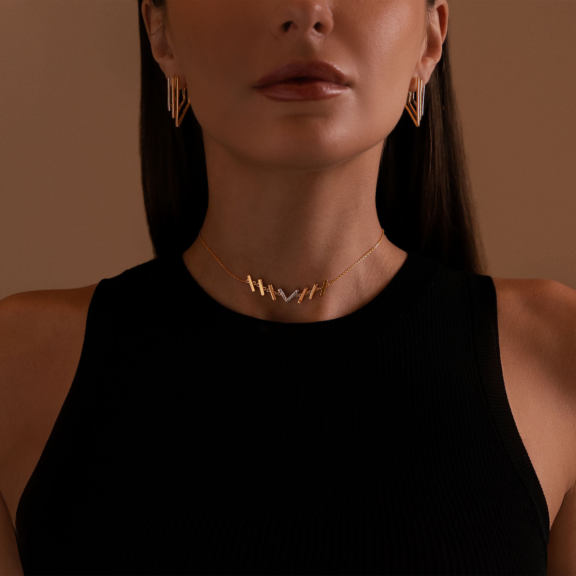 Gold Plated Sara Necklace By L'rosha