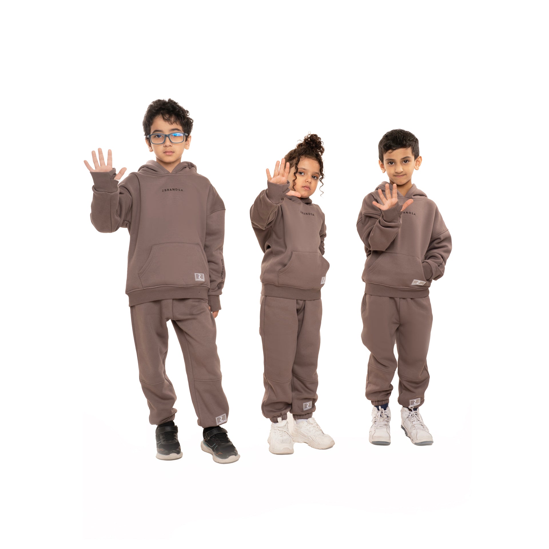 kids set brown hoodie And pants From Z Brand