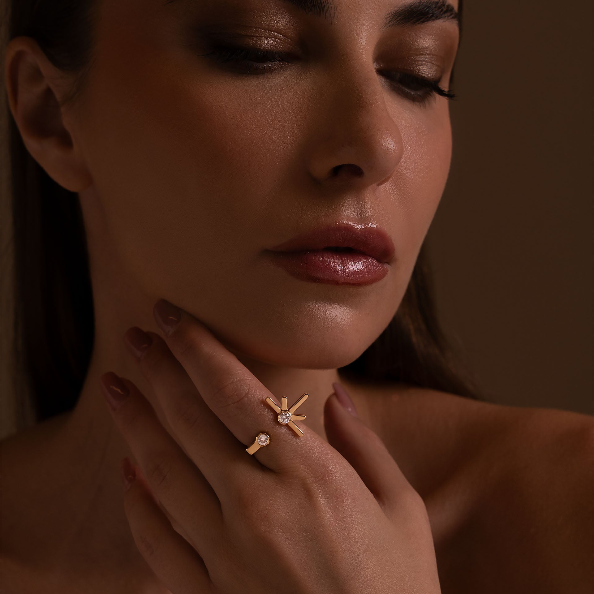 Gold Plated Sun Ring By L'rosha