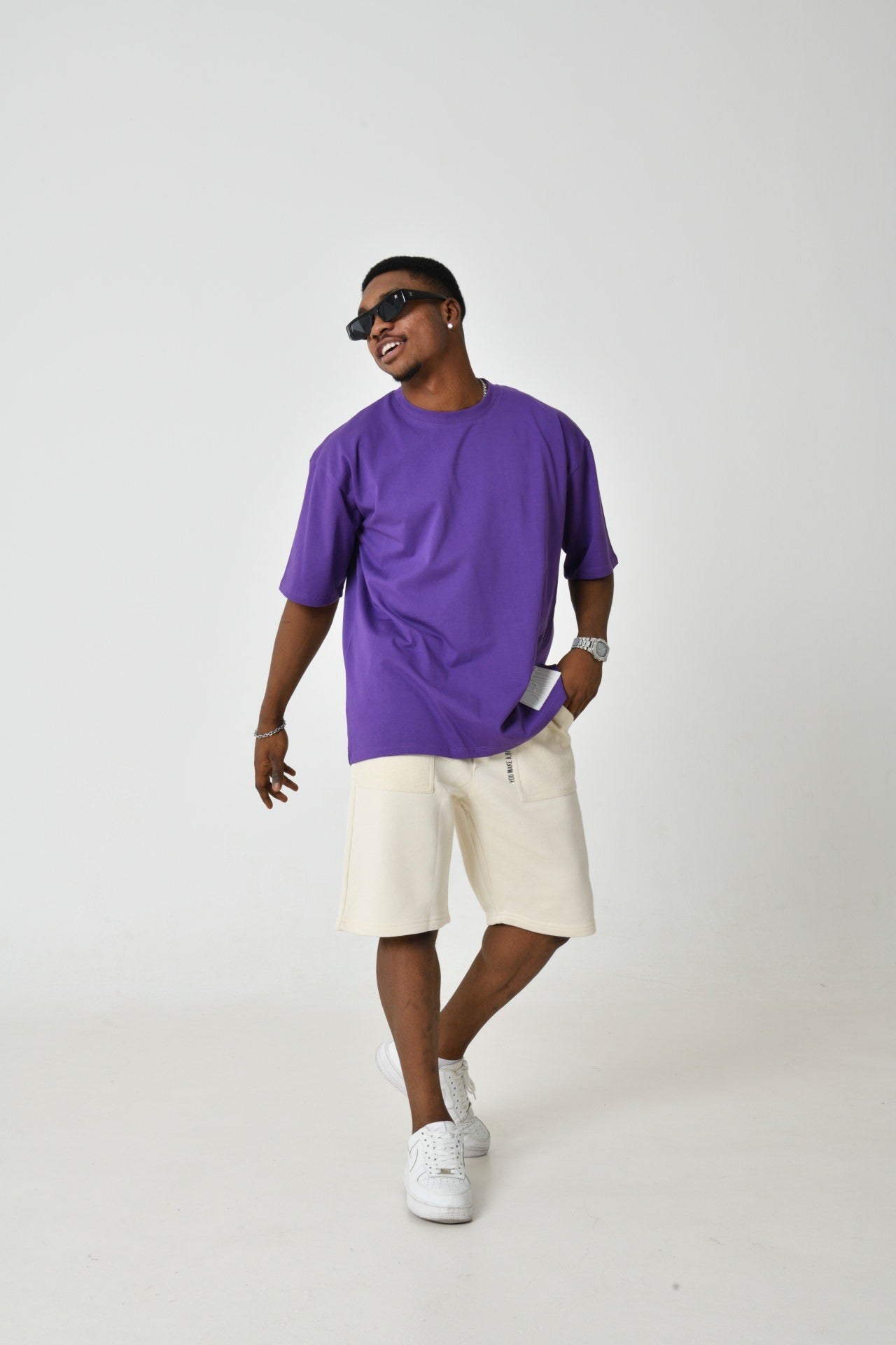 Purple T-Shirt With A Print On The Back From DFRNT