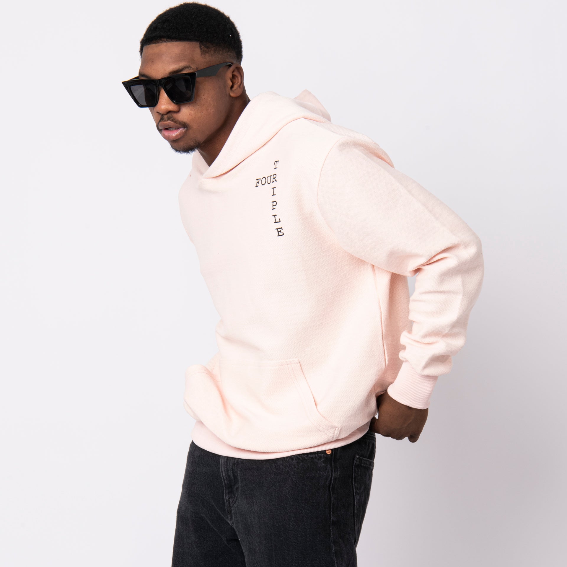 Light Pink Hoodie From Triple Four