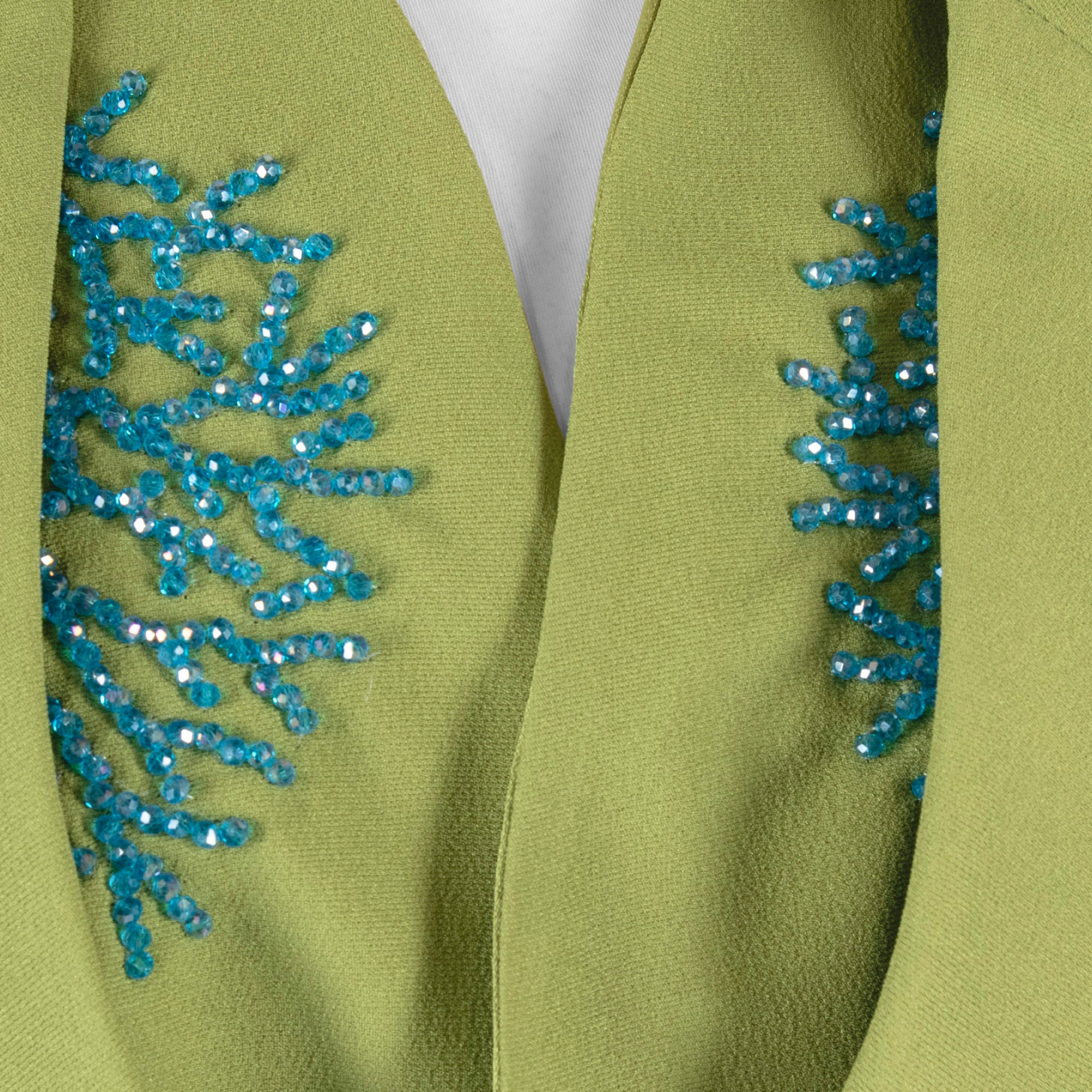 LIGHT GREEN CREPE DRESS BY IVORI