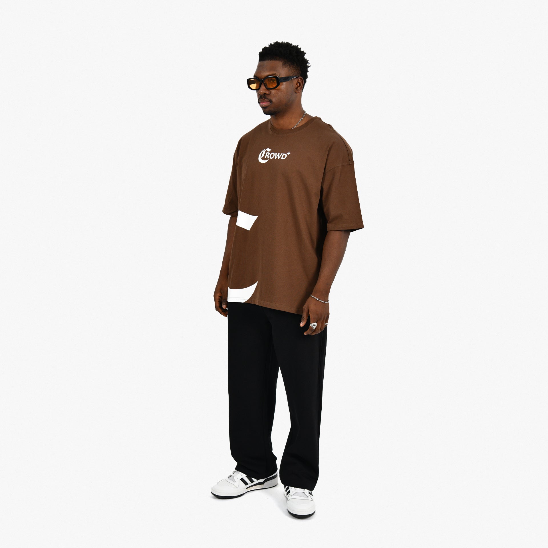 Brown Logo T-shirt From Crowd