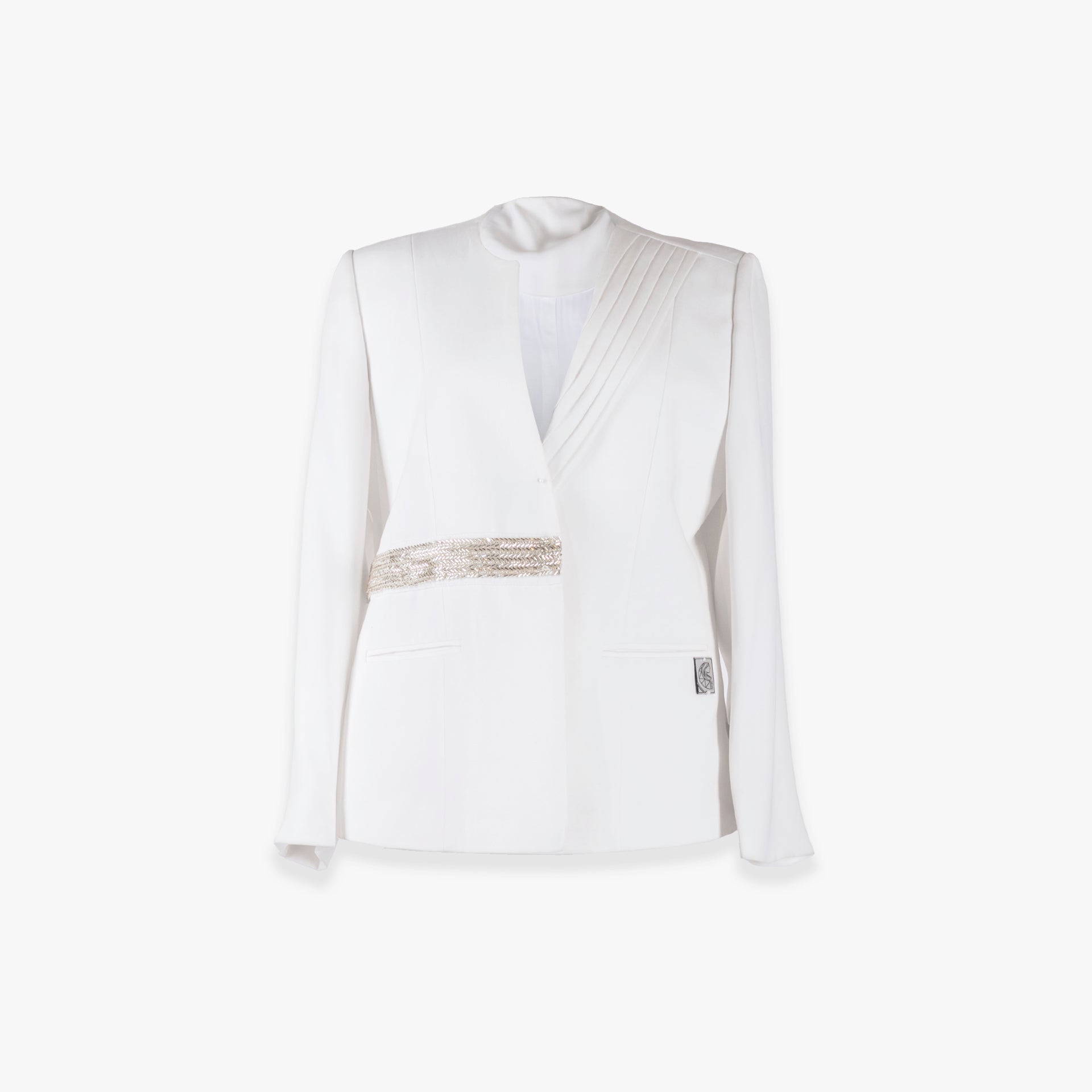 OFF-WHITE SUIT WITH BELT BY IVORI