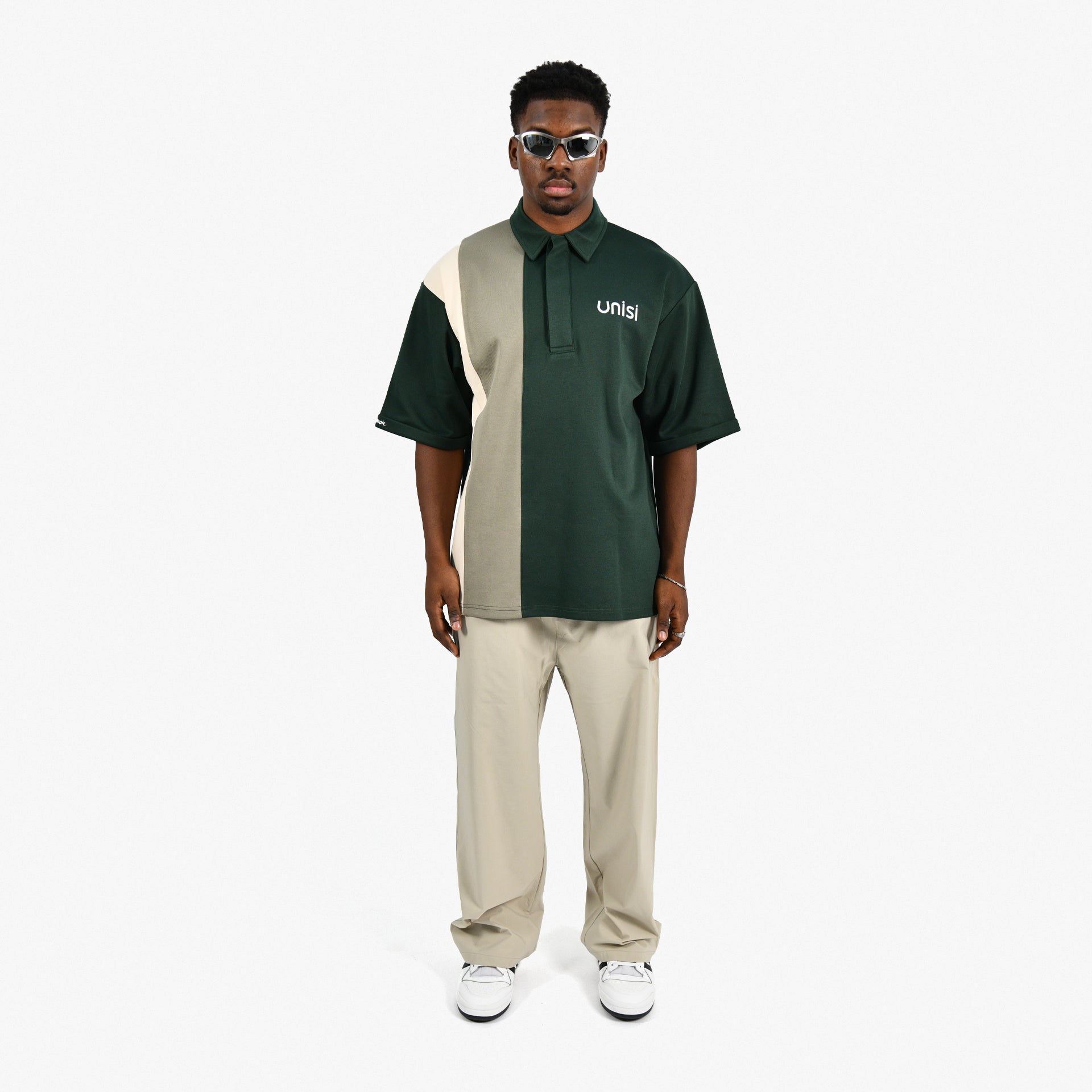 Dark Green & Gray Polo Shirt From Unisi