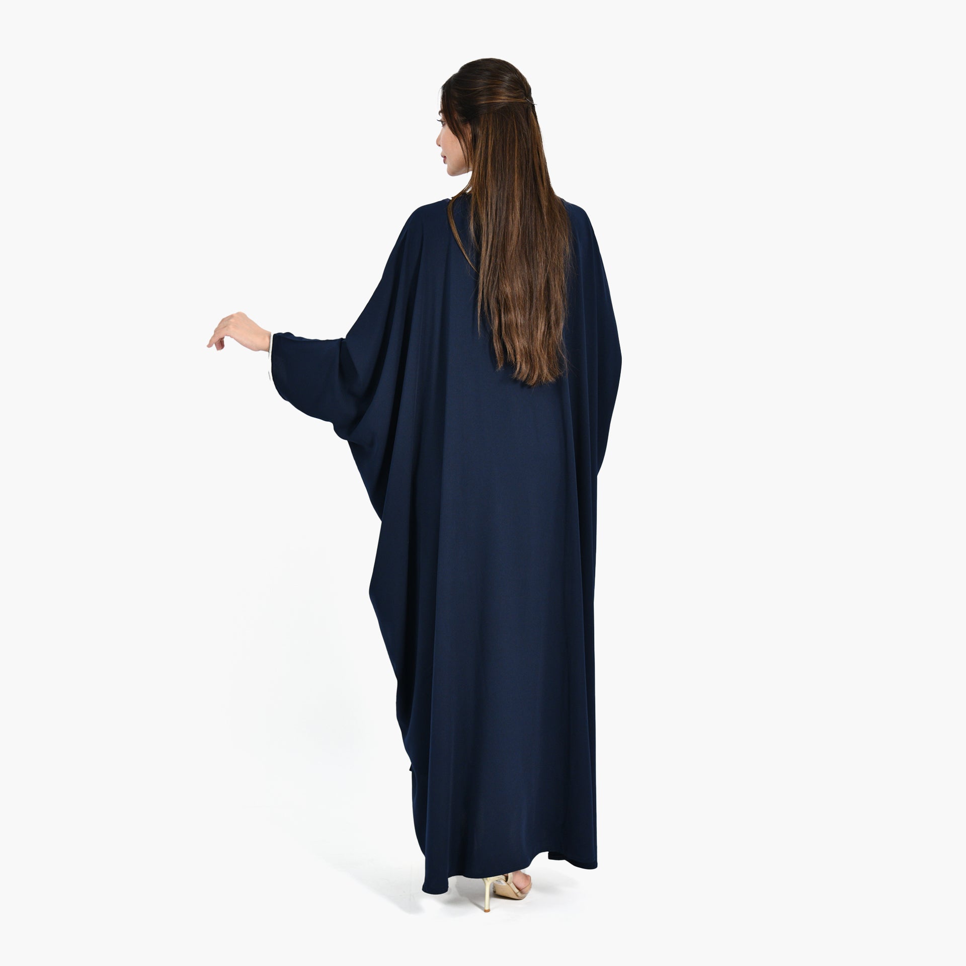 Al-Johara Navy Blue Abaya - Bisht Design