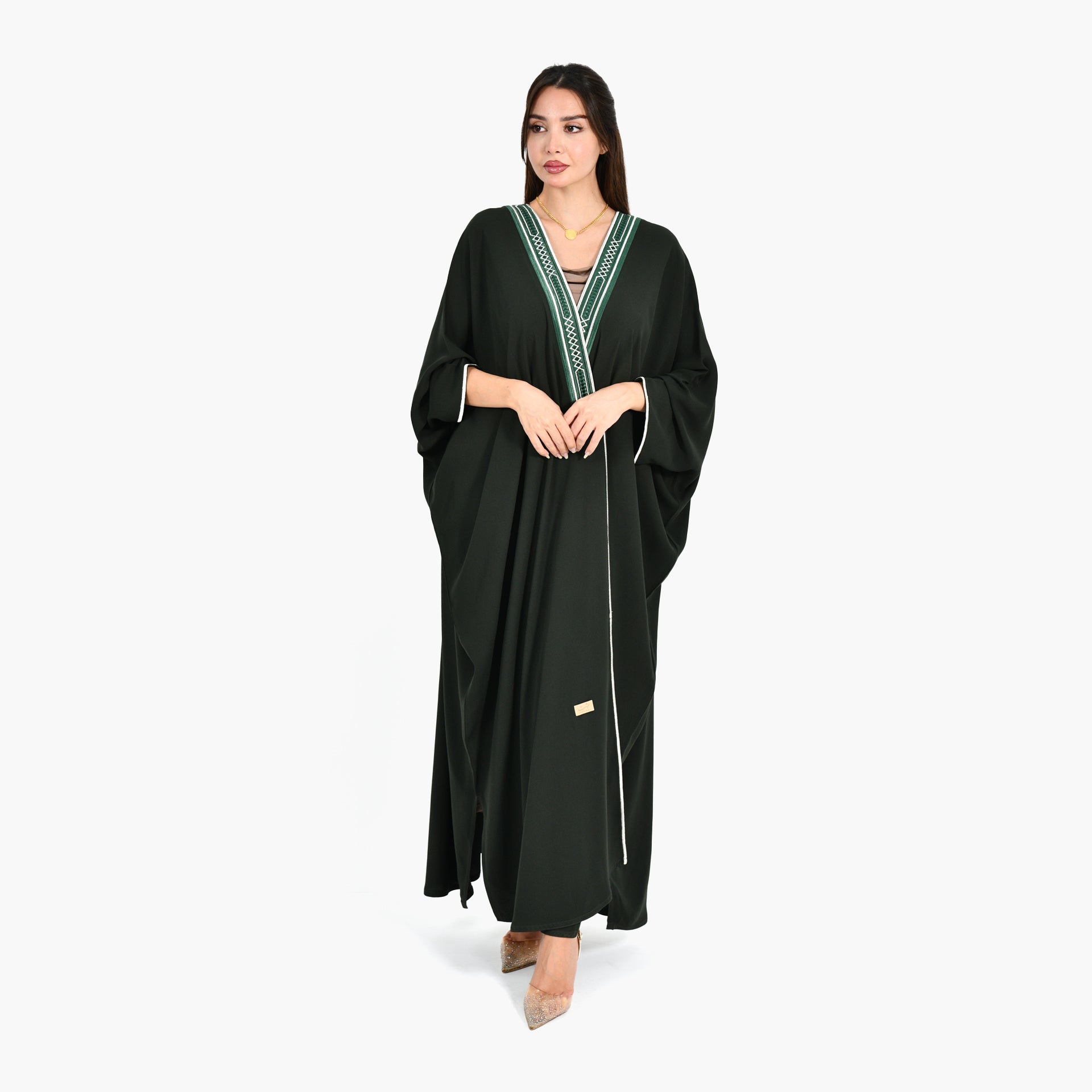 Al-Johara Green Abaya - Bisht Design