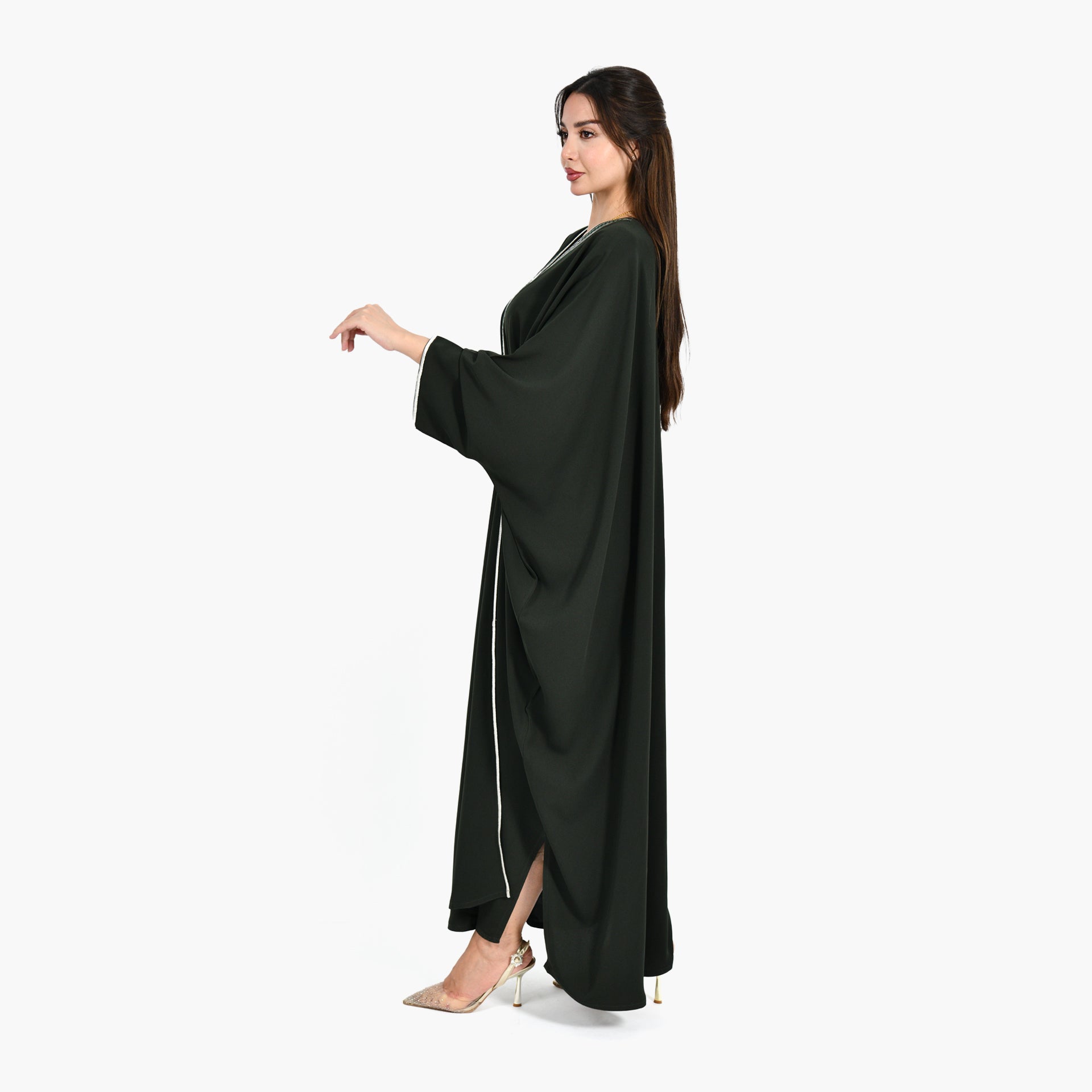 Al-Johara Green Abaya - Bisht Design