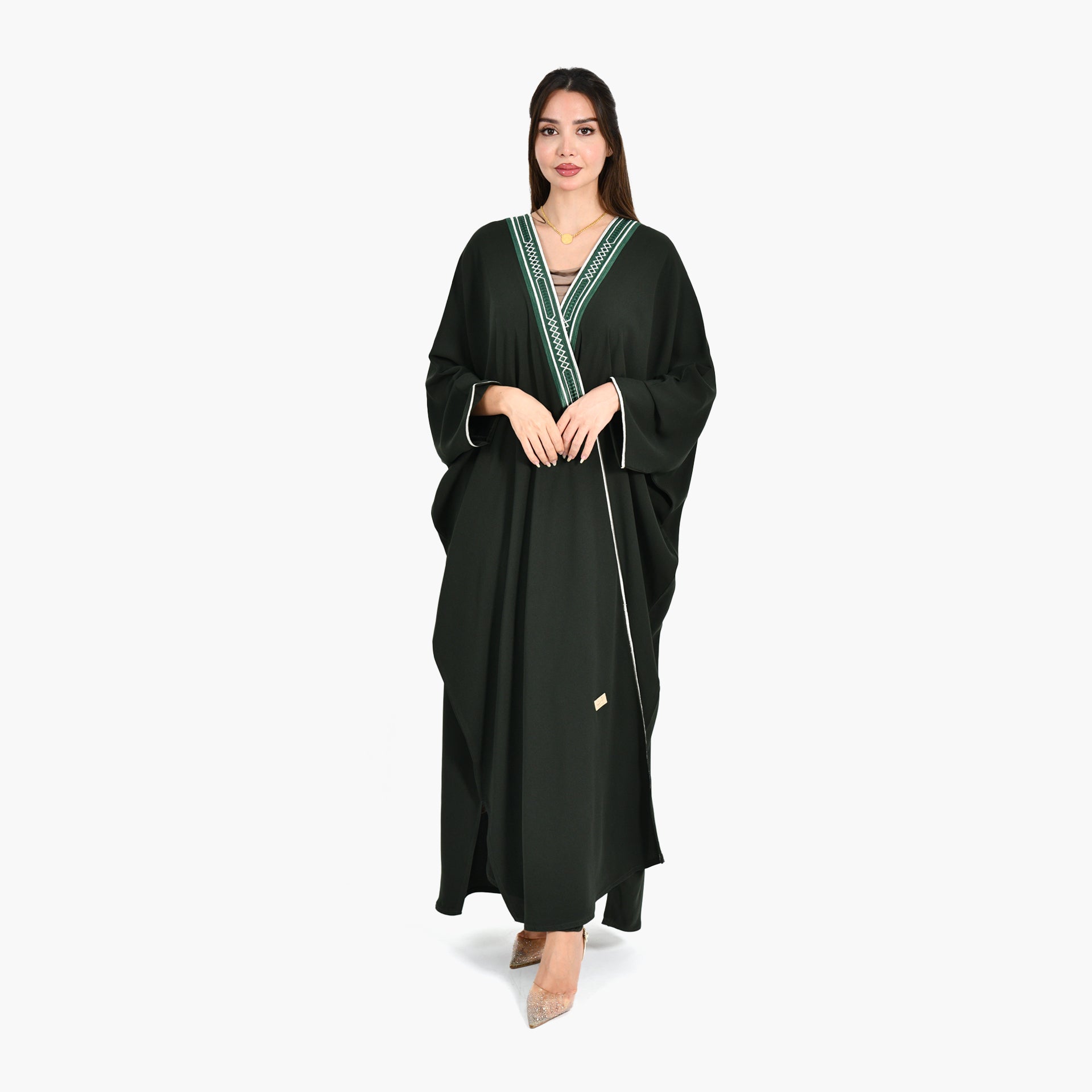 Al-Johara Green Abaya - Bisht Design