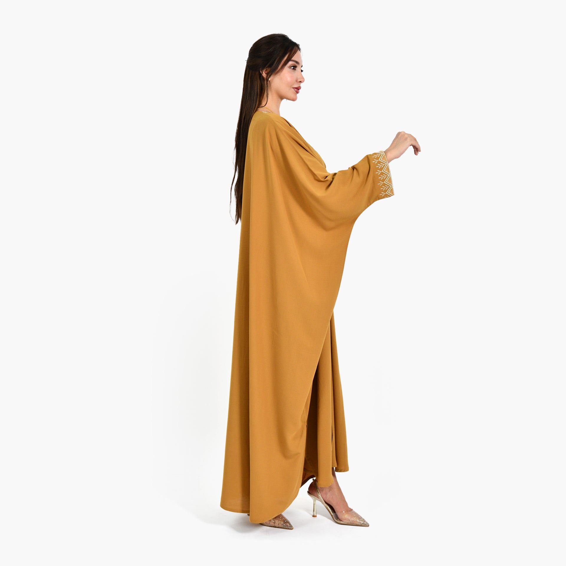 Hijazi Orange Abaya - Bisht Design