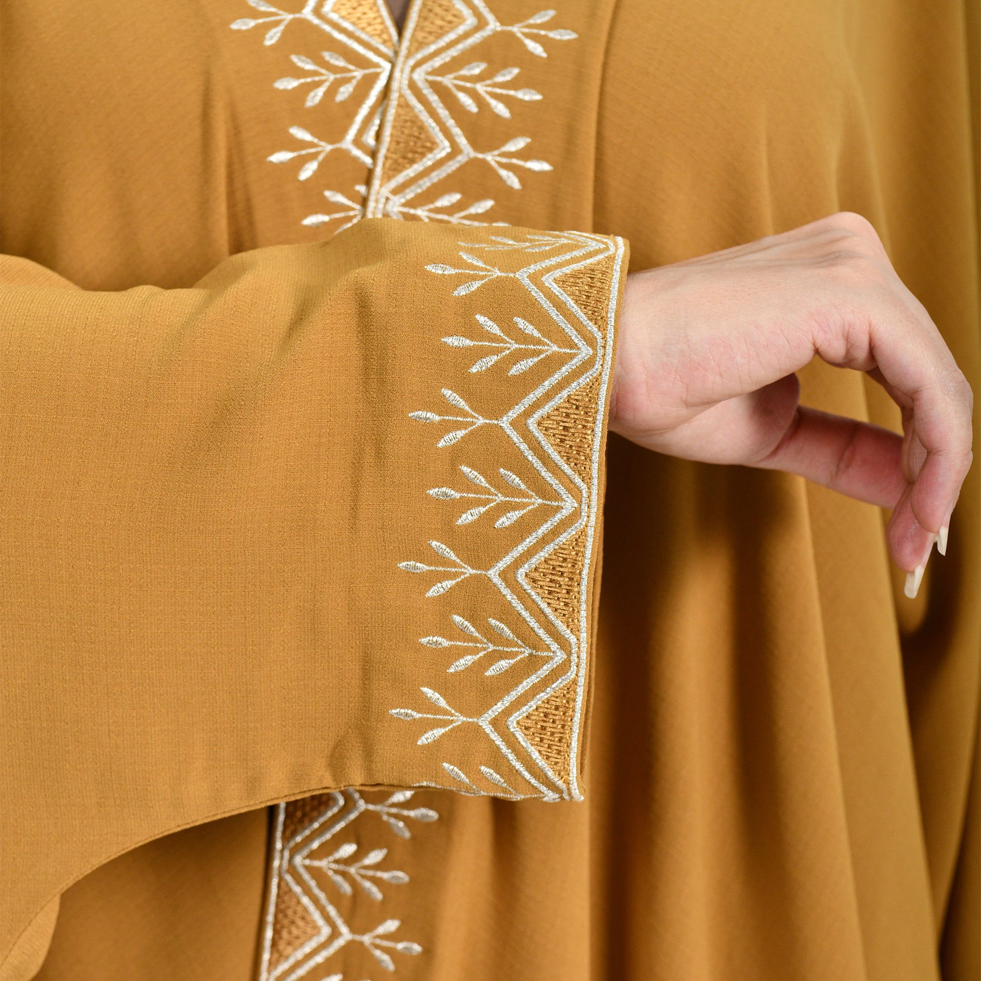 Hijazi Orange Abaya - Bisht Design