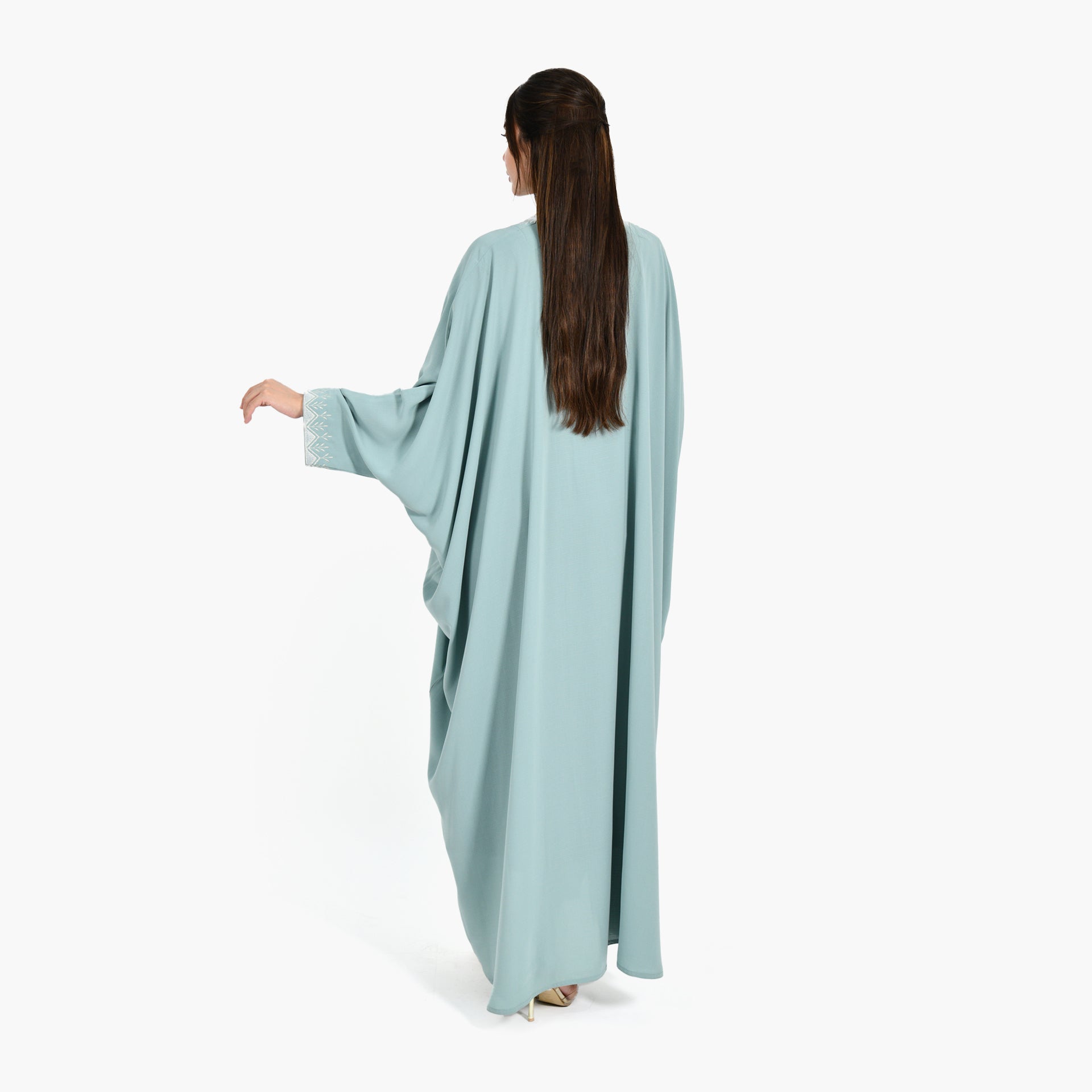 Hijazi Turquoise Abaya - Bisht Design