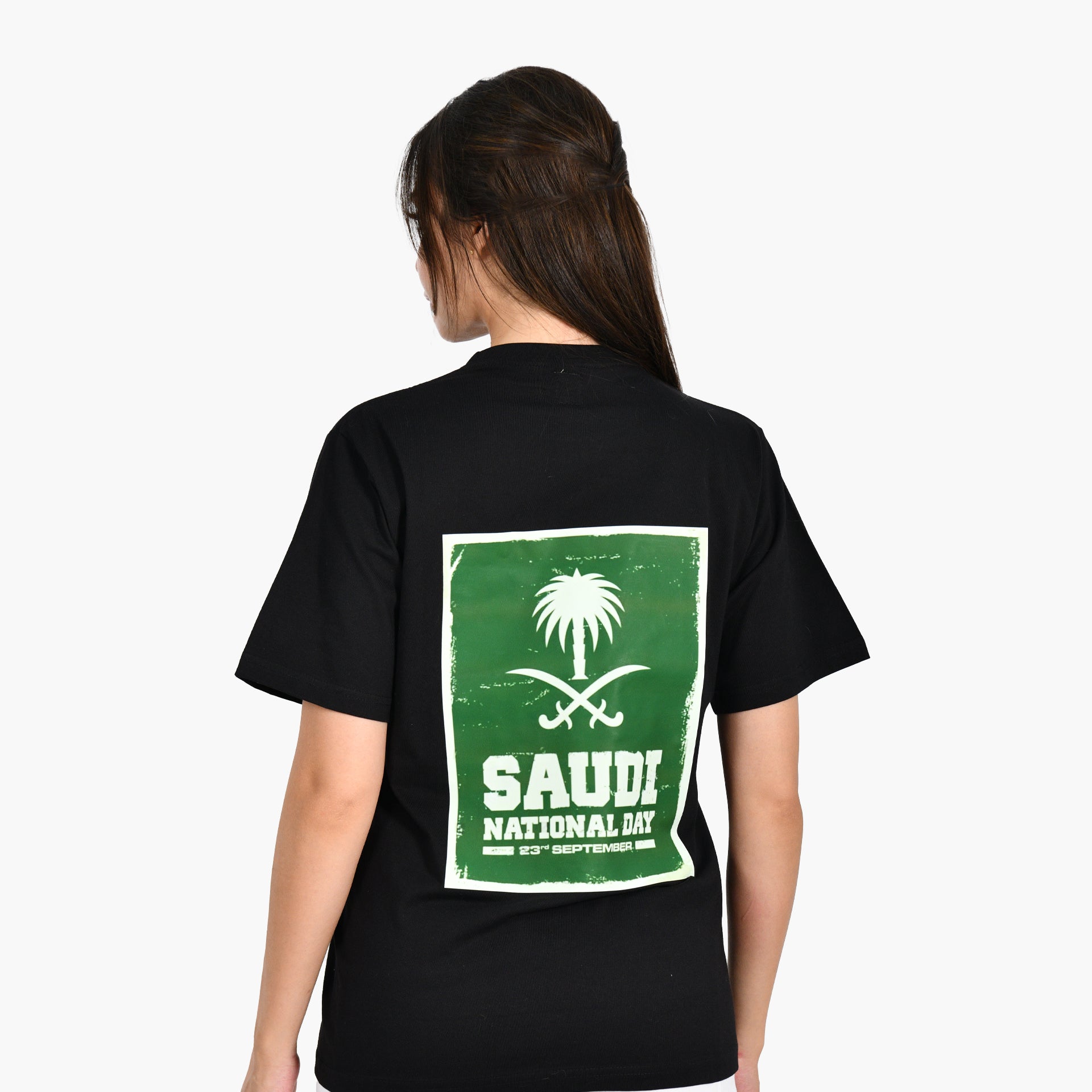 Unisex Black Saudi National Day T-shirt by Pavone