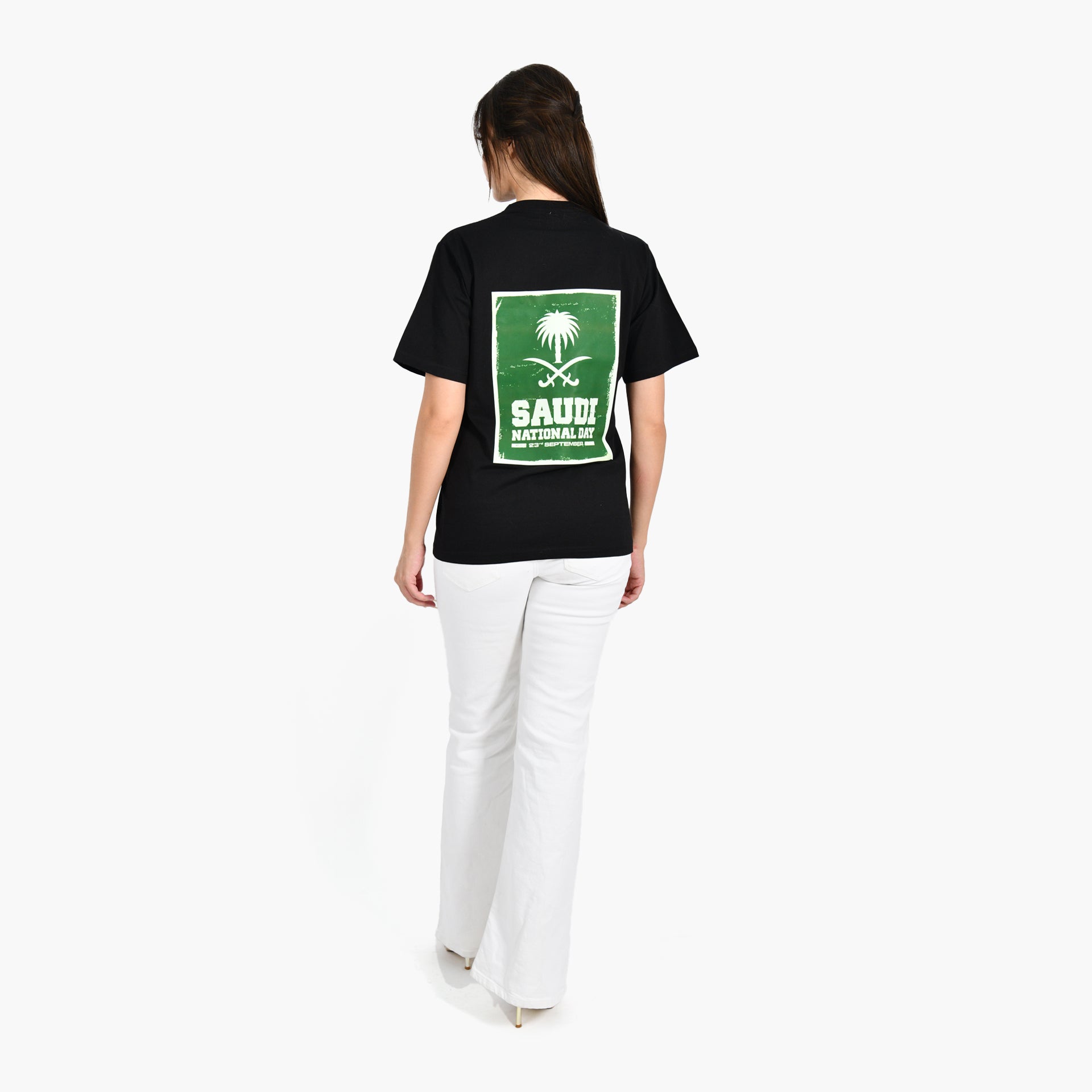 Unisex Black Saudi National Day T-shirt by Pavone