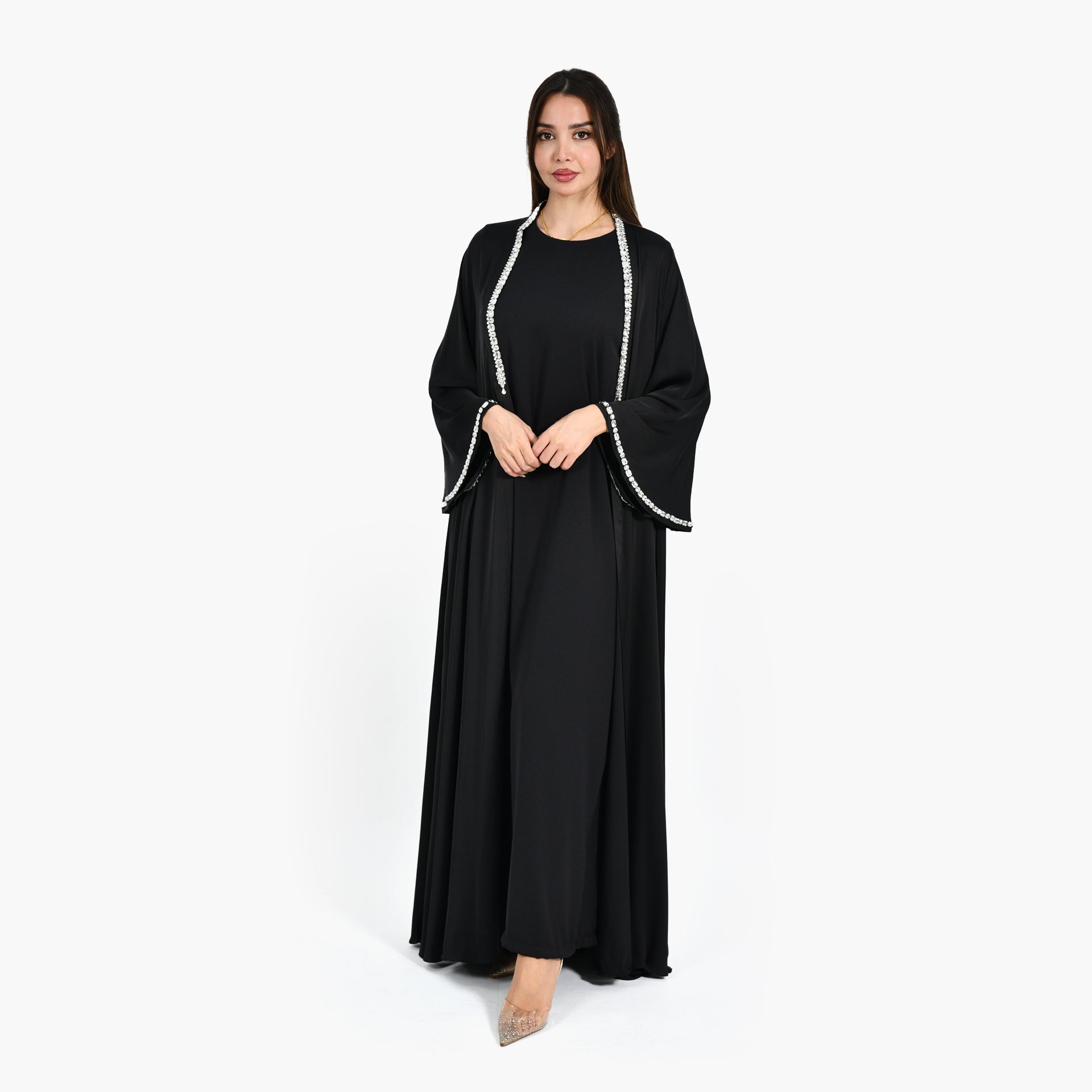 Black Abaya with Inner Dress - Atelier Zuhra