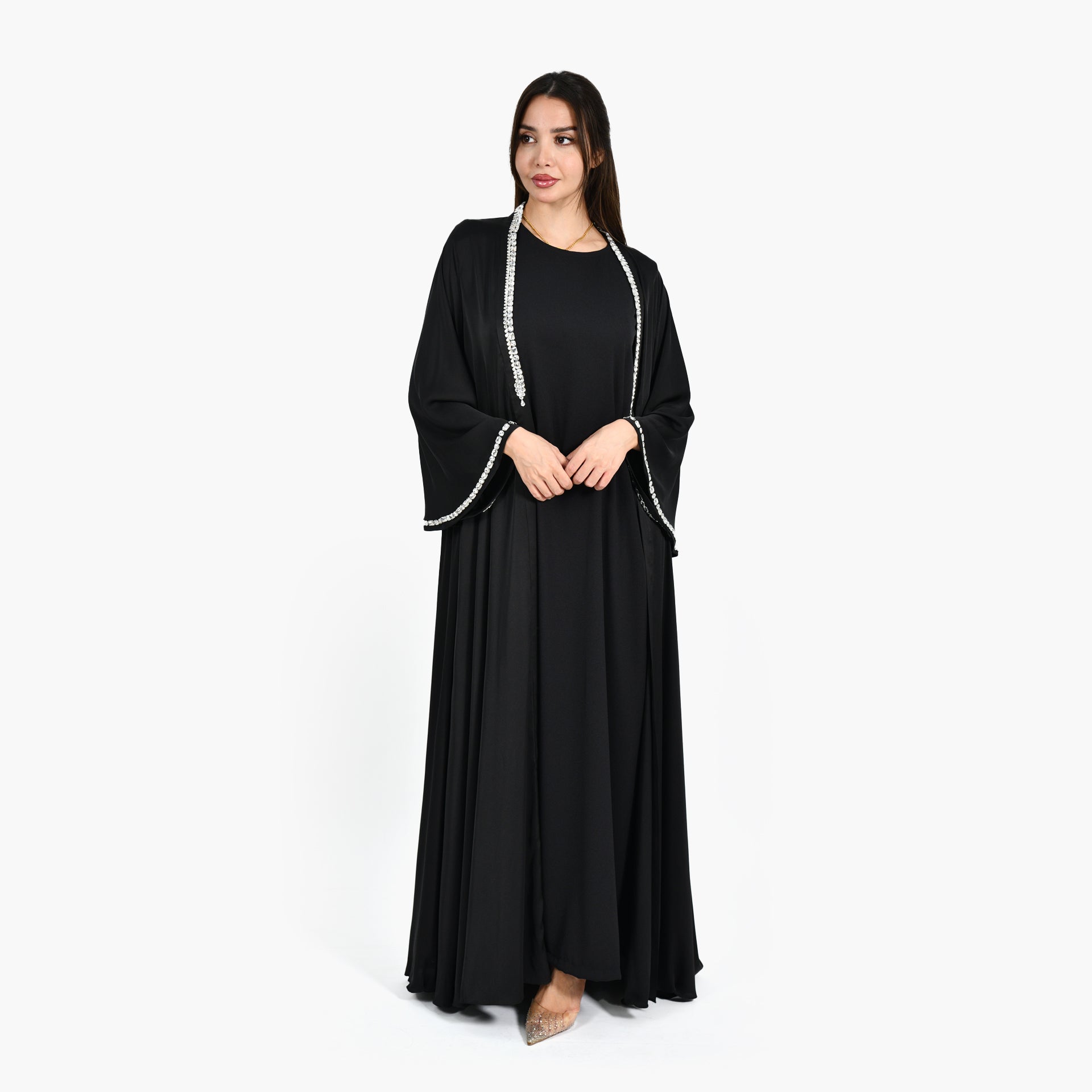 Black Abaya with Inner Dress - Atelier Zuhra