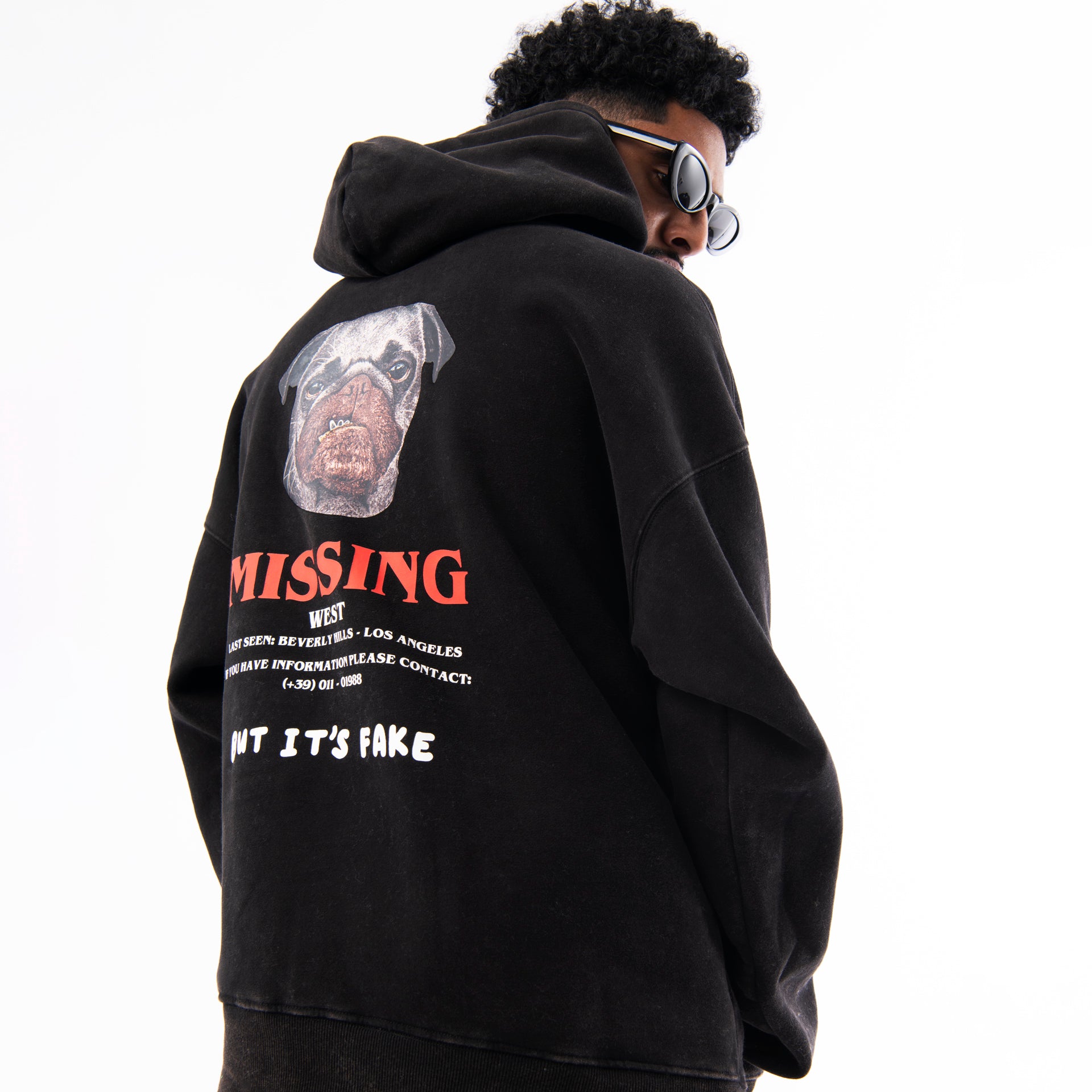 Black Fake Hoodie From I'm West
