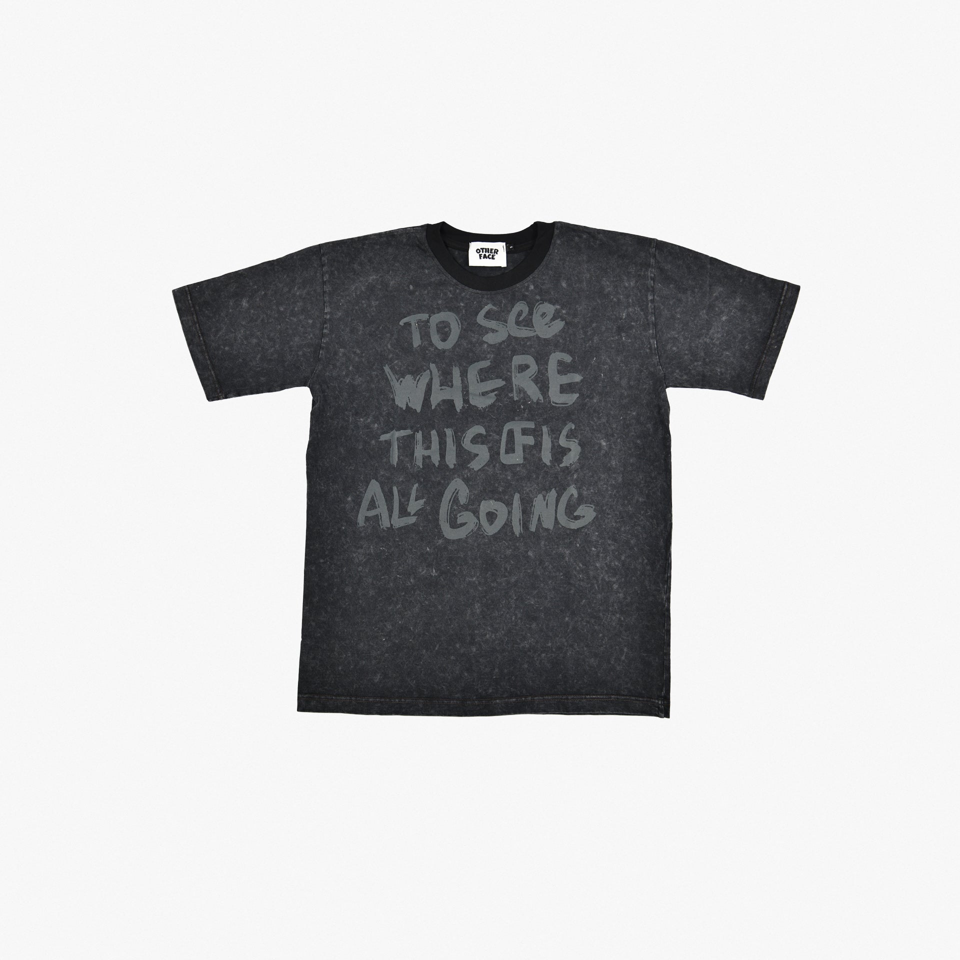 Unisex Black Washed T-shirt by Other Face