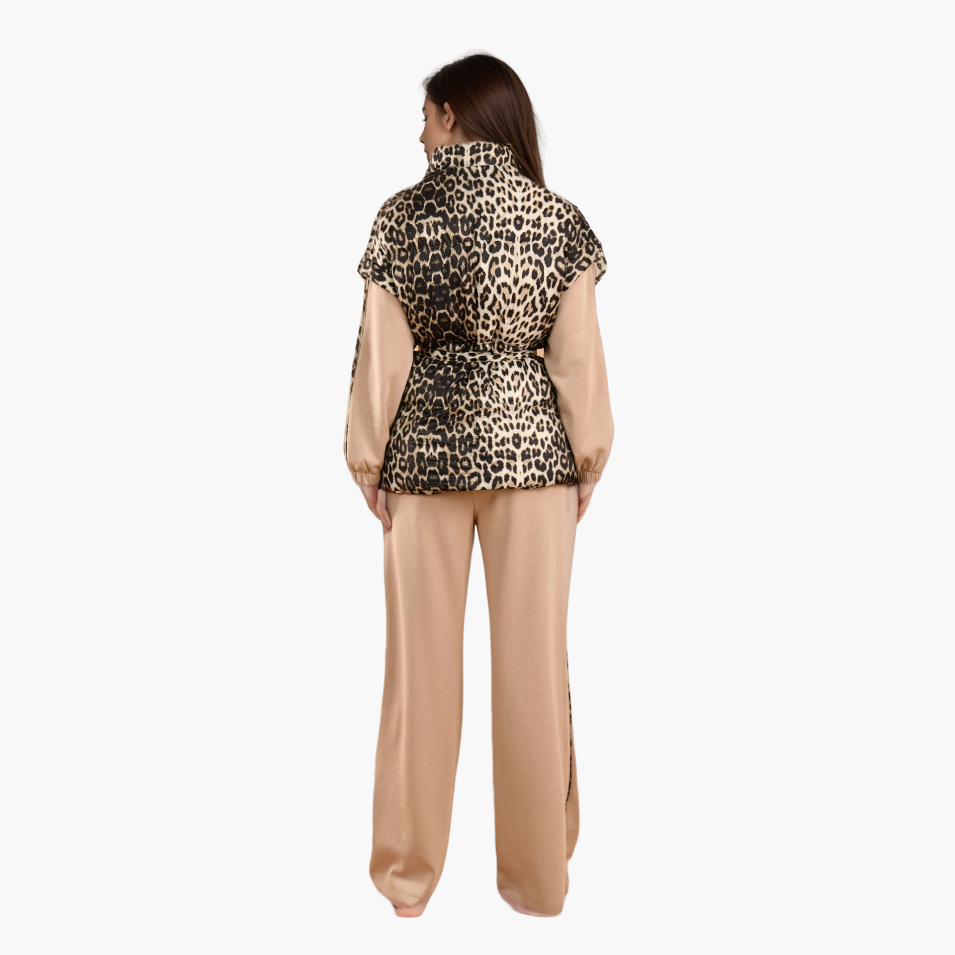 Leopard Puffer Vest with Pullover Set by WECRE8