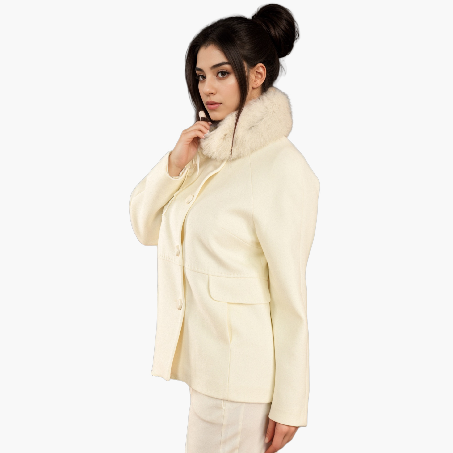 White Faux Coat by WECRE8