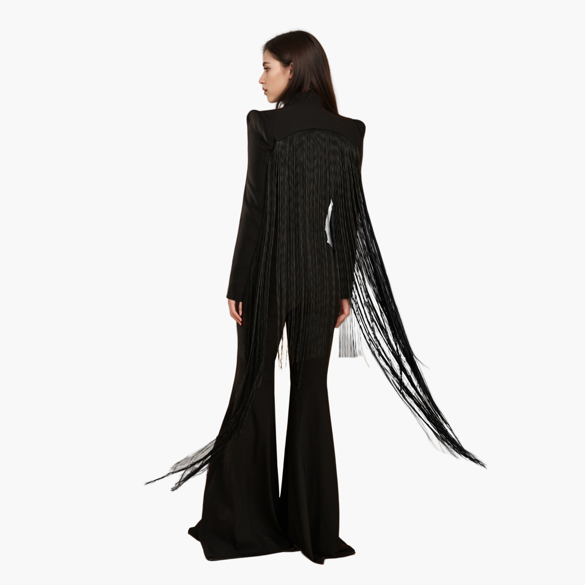 Black Fringed Jacket By WECRE8