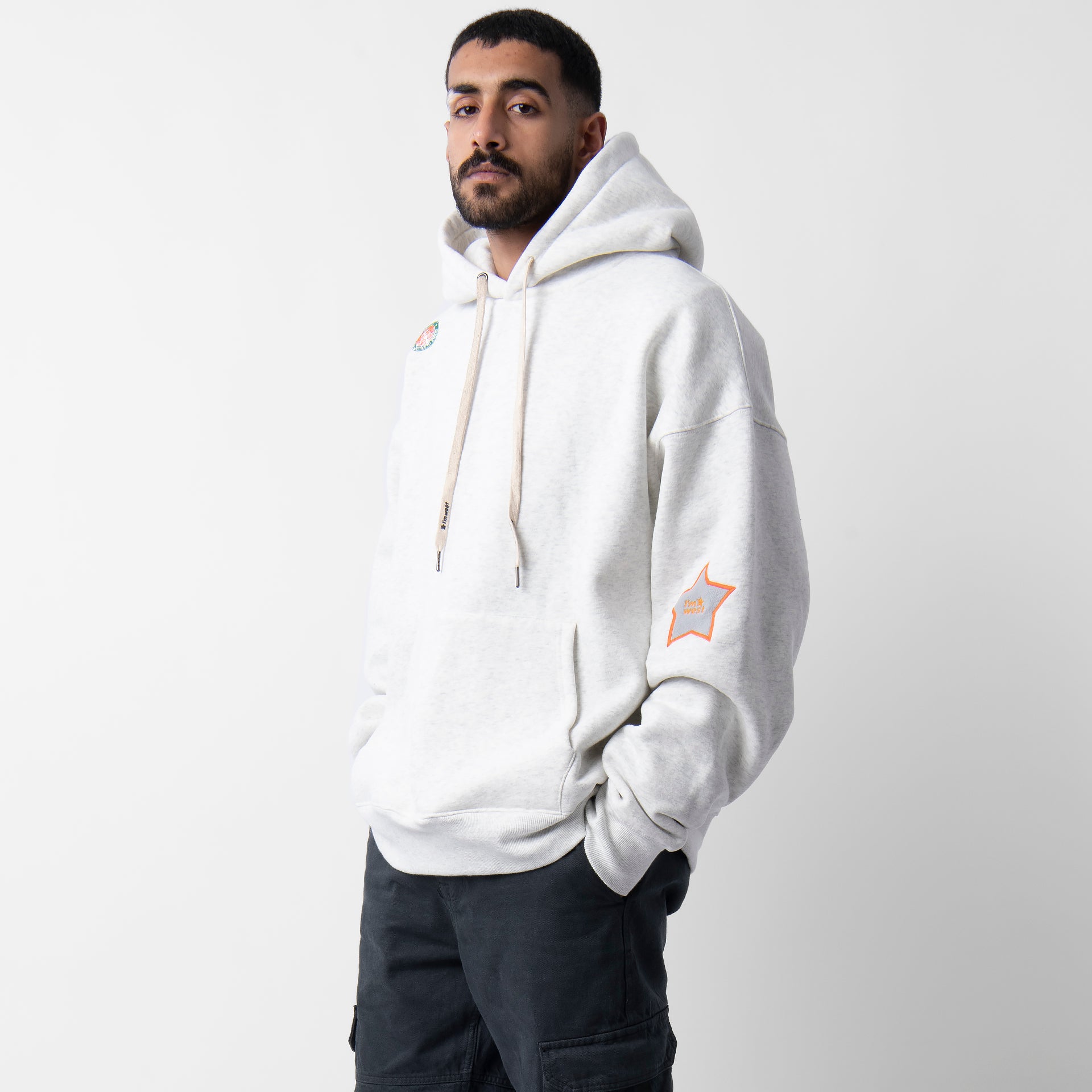 Light Grey Classic Hoodie From I'm West