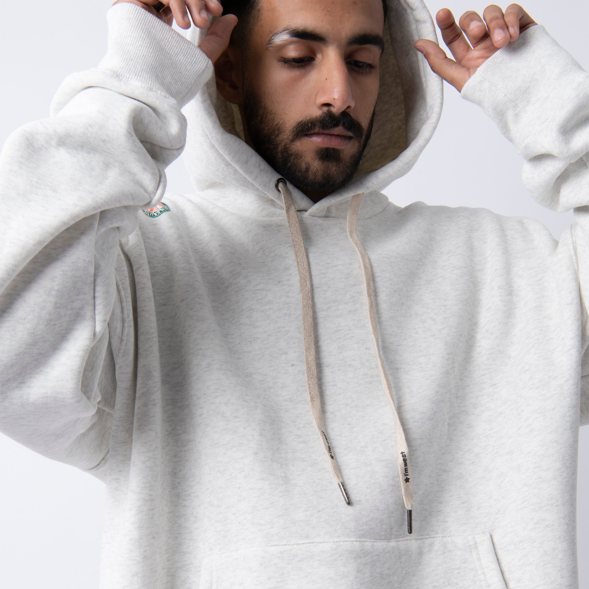 Light Grey Classic Hoodie From I'm West