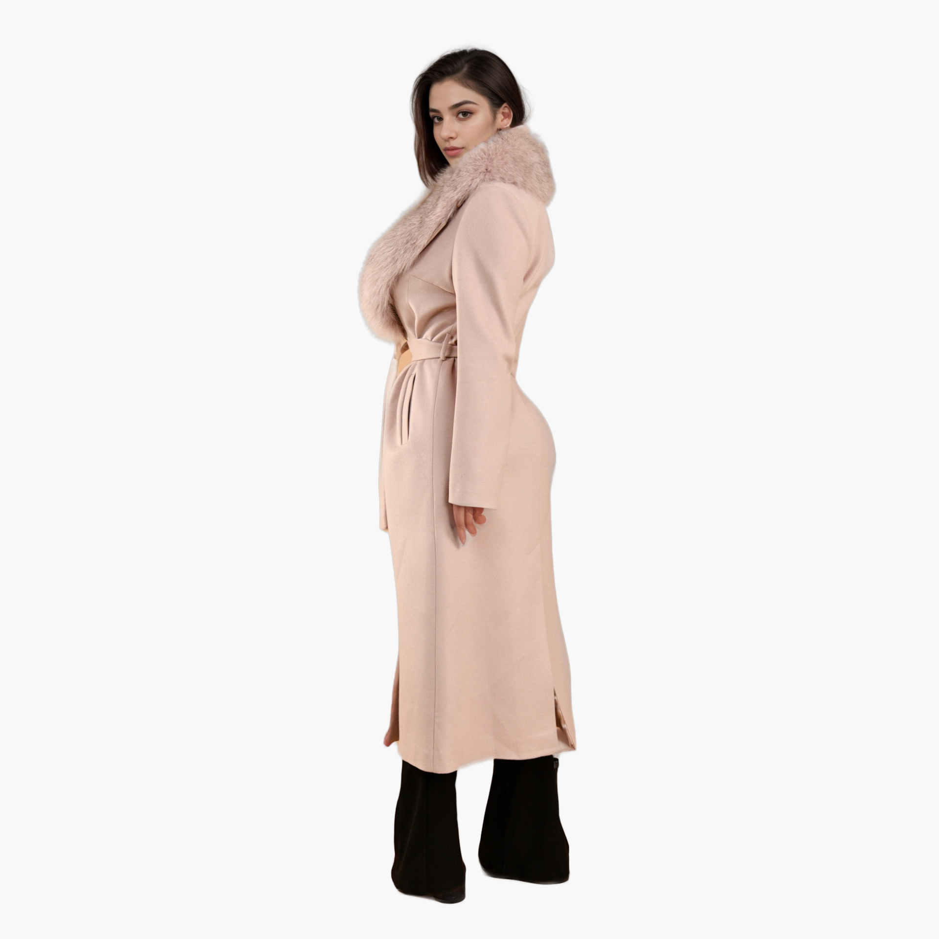 Powder Cashmere Blend Coat By WECRE8