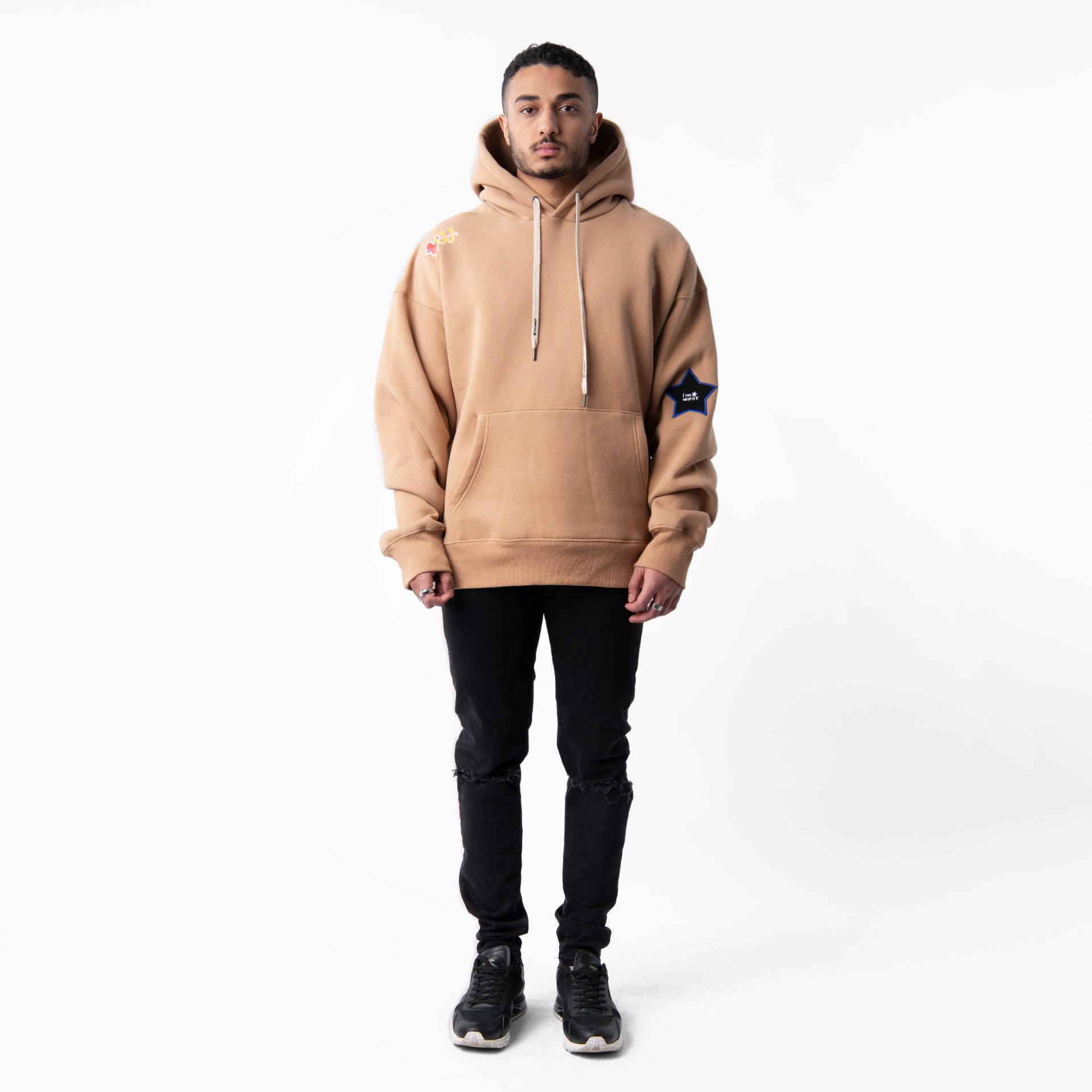Beige Classic Hoodie From I'm West