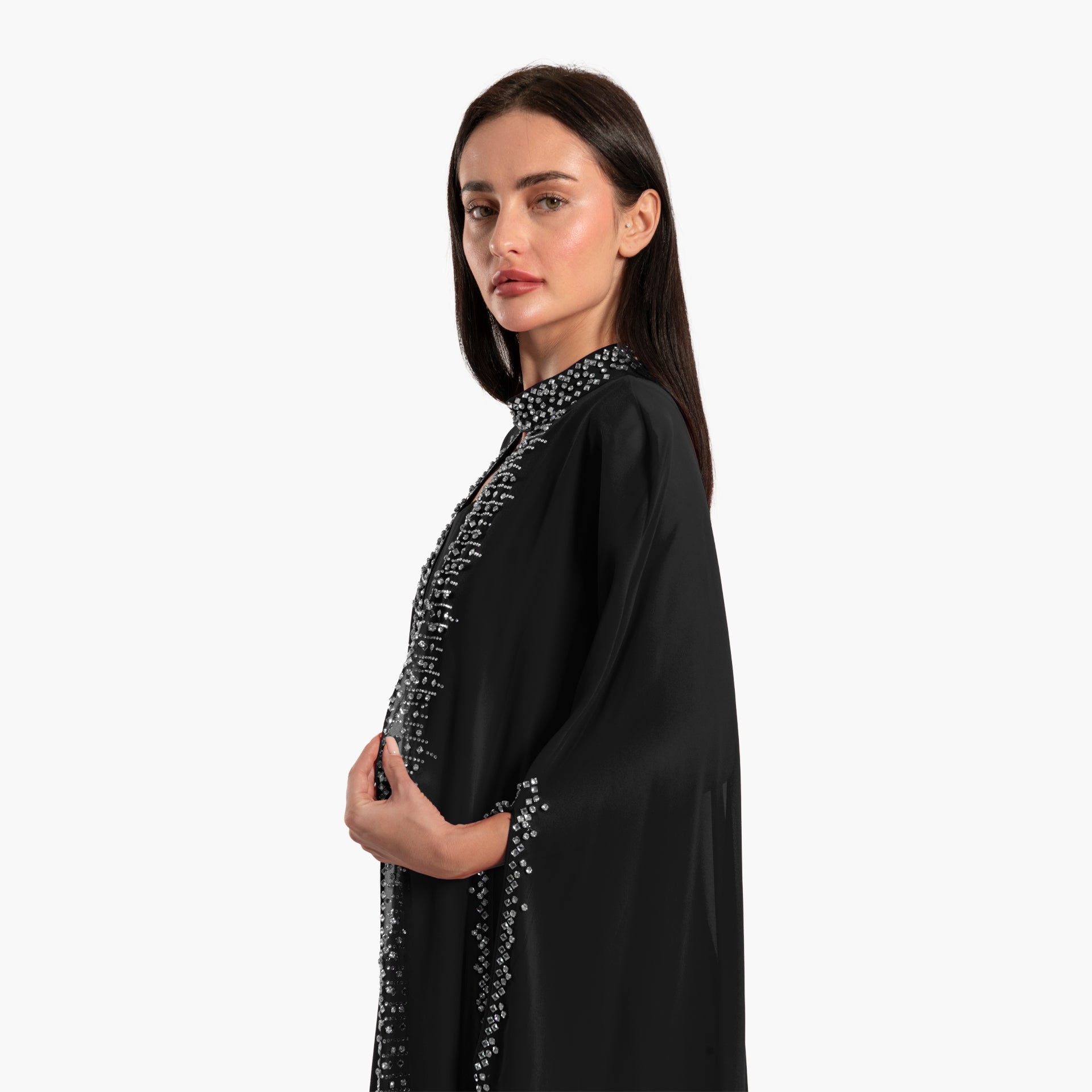 Women's Black Shimmer Dress with Cape By WECRE8