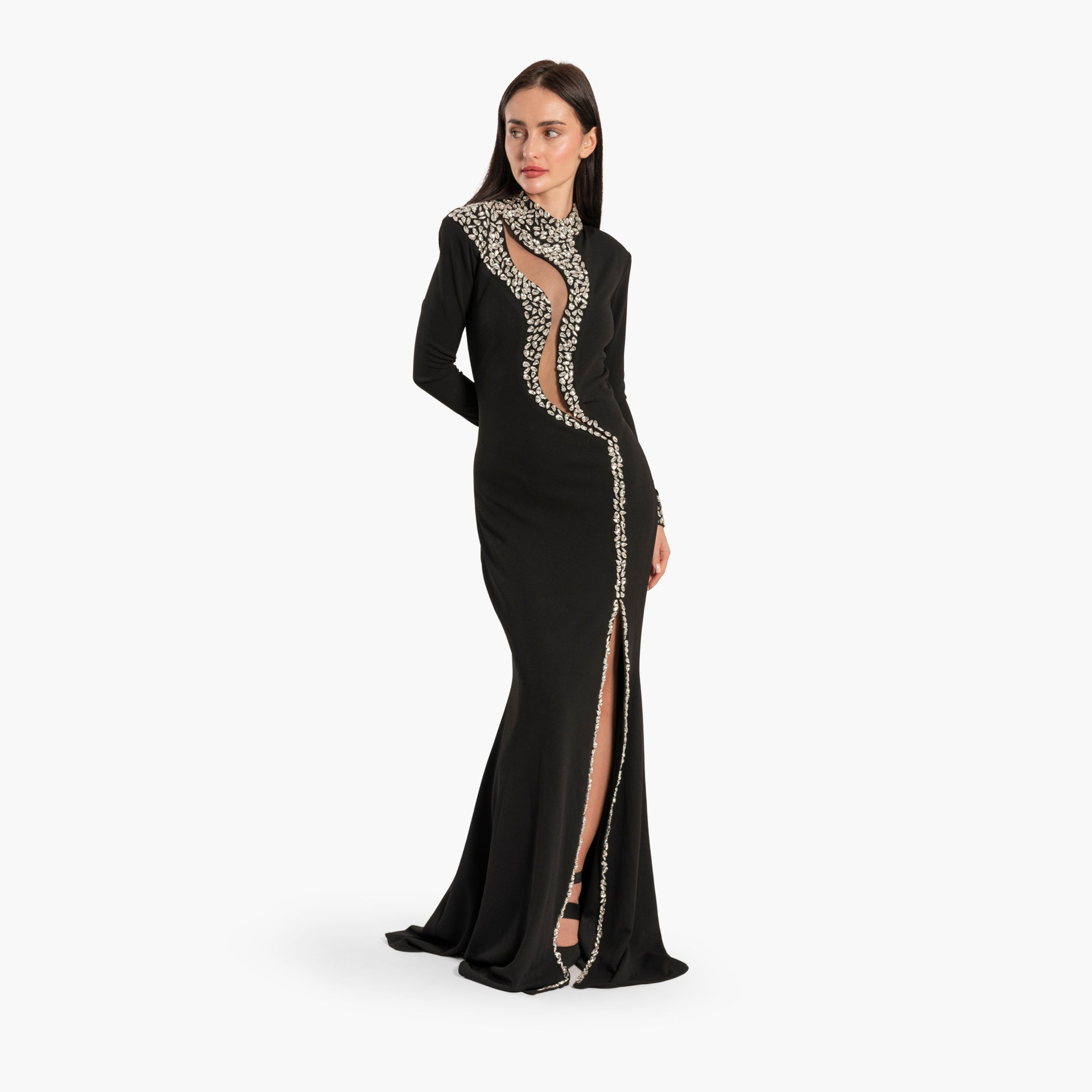 Women Sparkling Black Dress by WECRE8