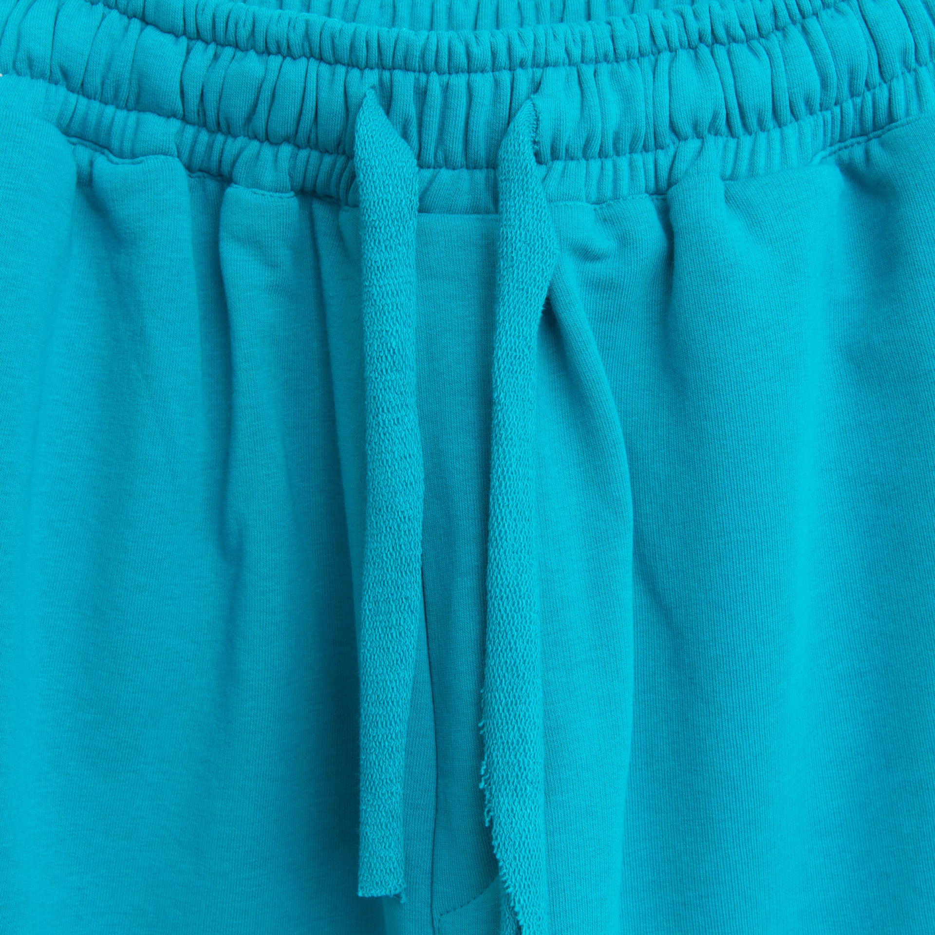 Turquoise Shorts With White Stripes By S32