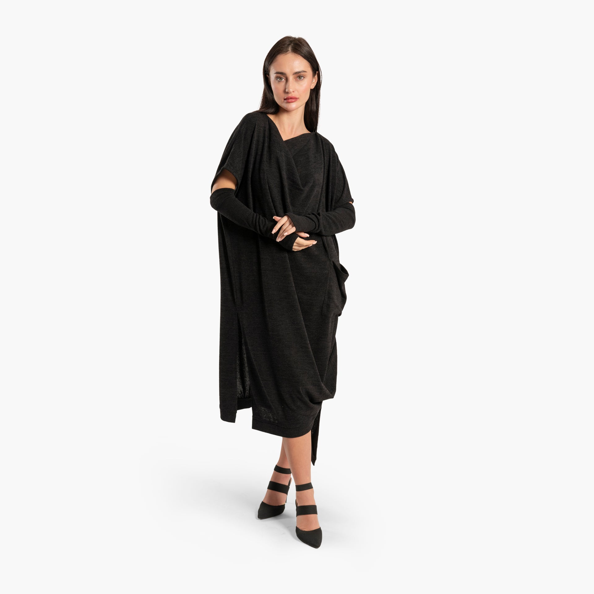 Women Matt Black Dress by WECRE8