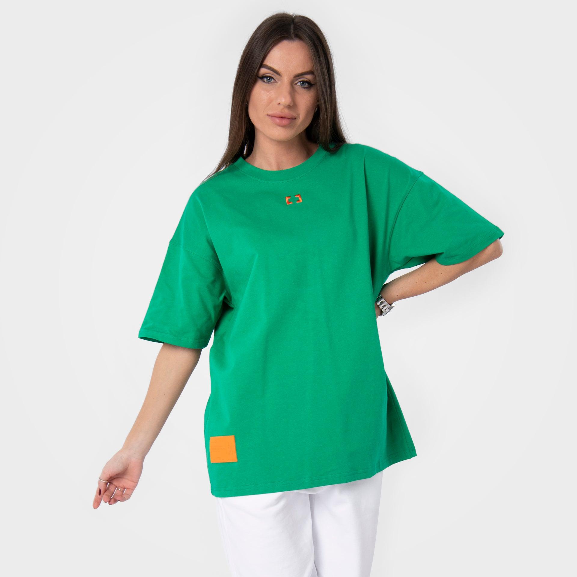 Green T-shirt with a Graphic and Sentence From Arc Design