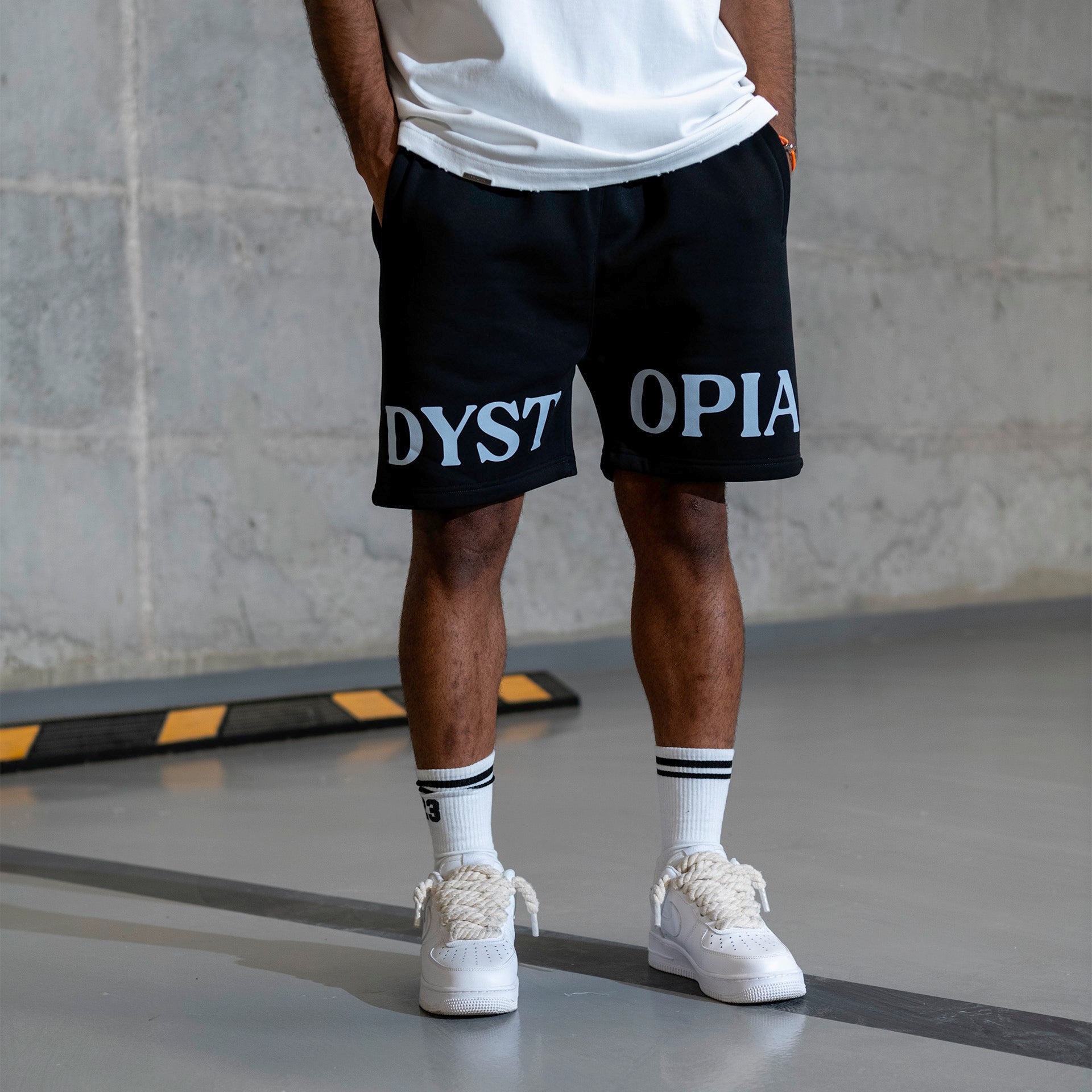 Black Dystopia Logo Shorts From Dystopia