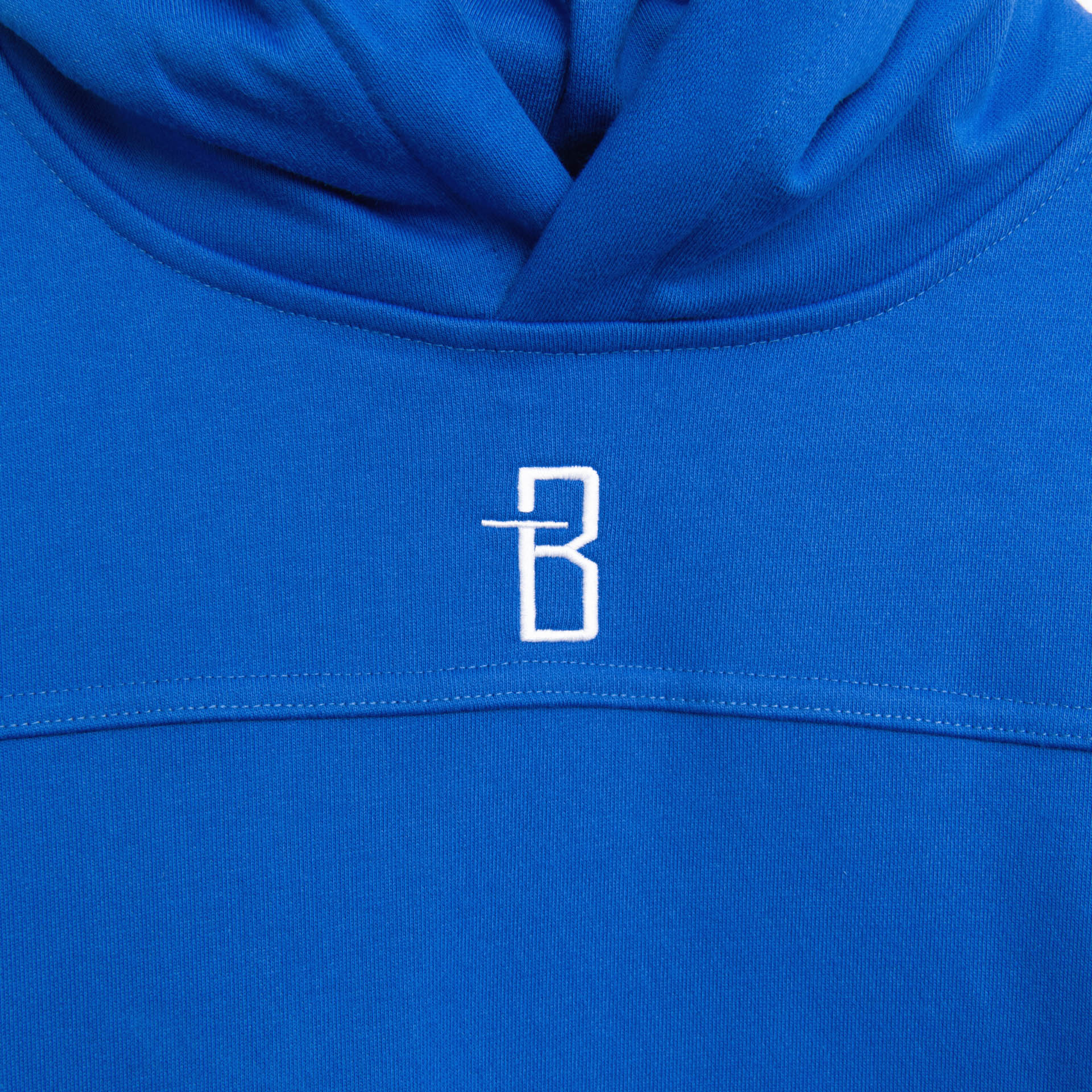 هودي كلاسيكي باللون الأزرق الملكي مع طباعة "Brandtionary" على الظهر من BrandTionary