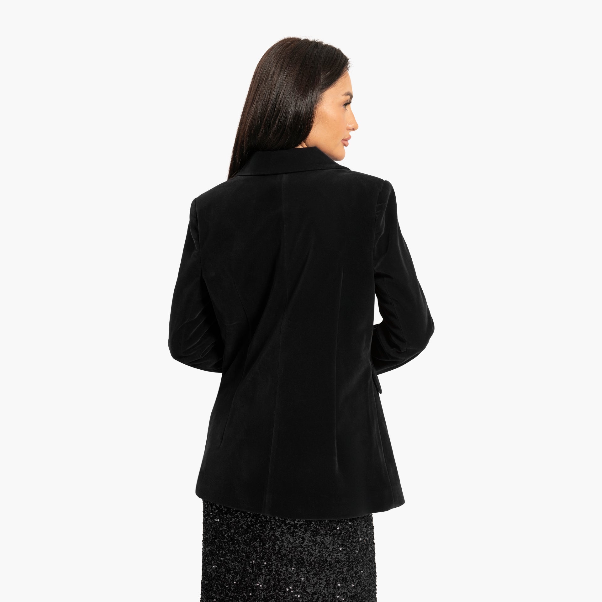 Women's Black Velvet Blazer By WECRE8