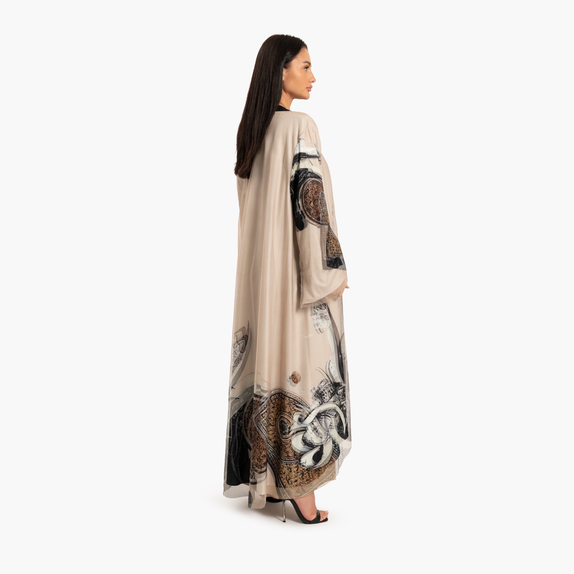 Women's Beige with Multicolor Print Kaftan By WECRE8