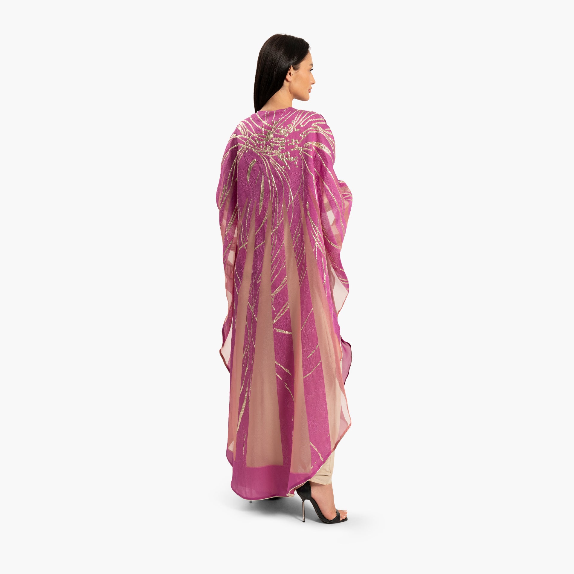 Women's Purple Kaftan with Transparent Sleeves By WECRE8