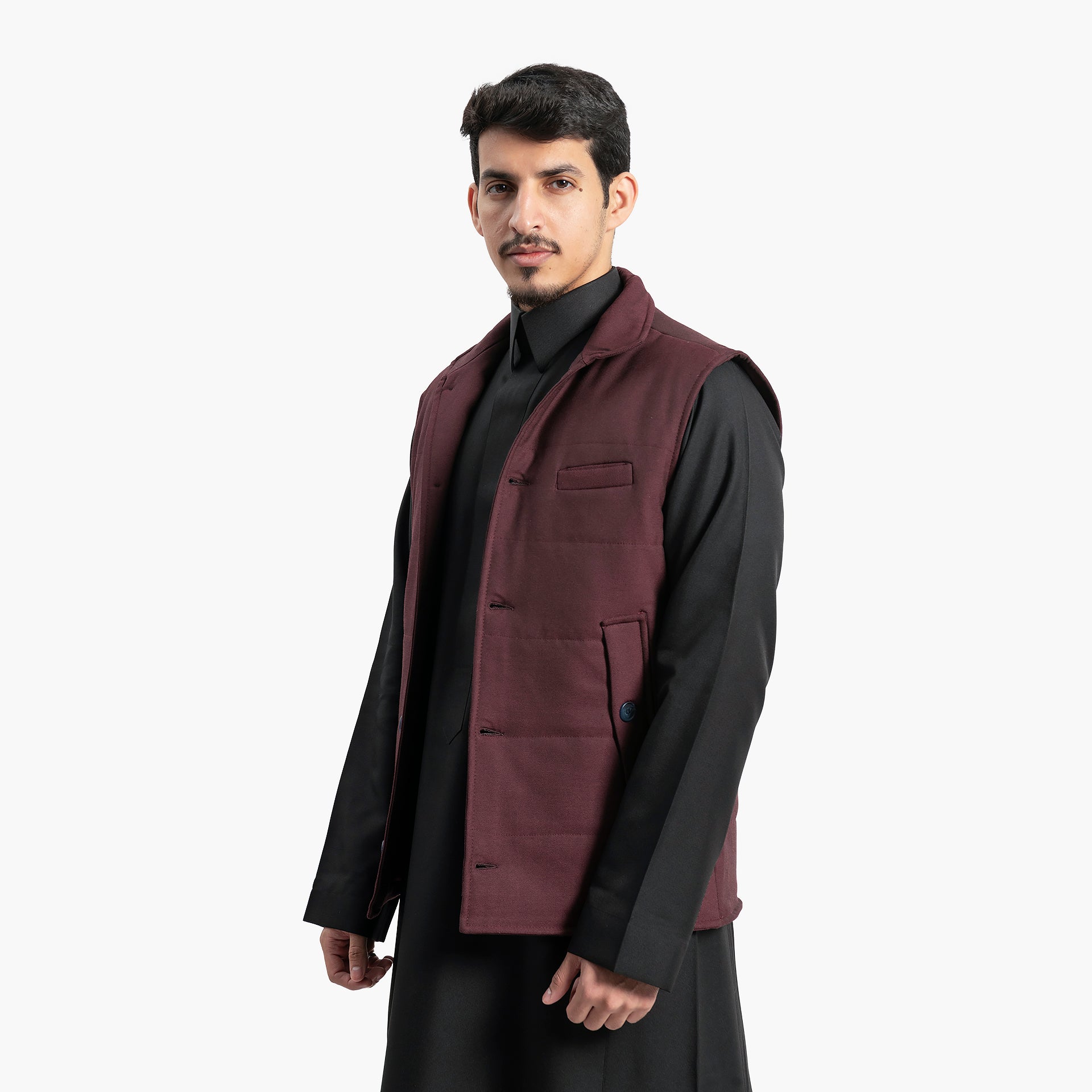 Men Maroon Vest by WECRE8