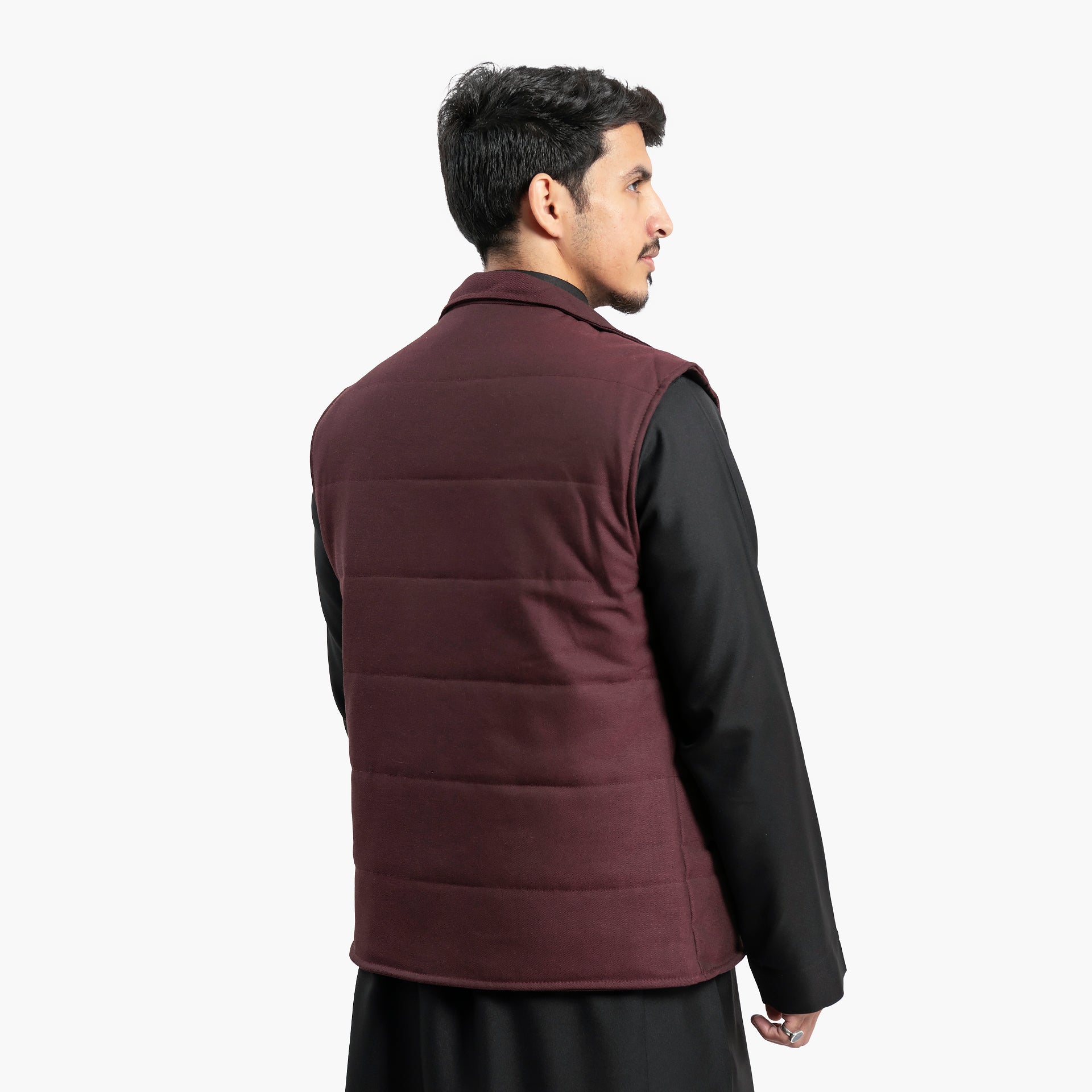 Men Maroon Vest by WECRE8