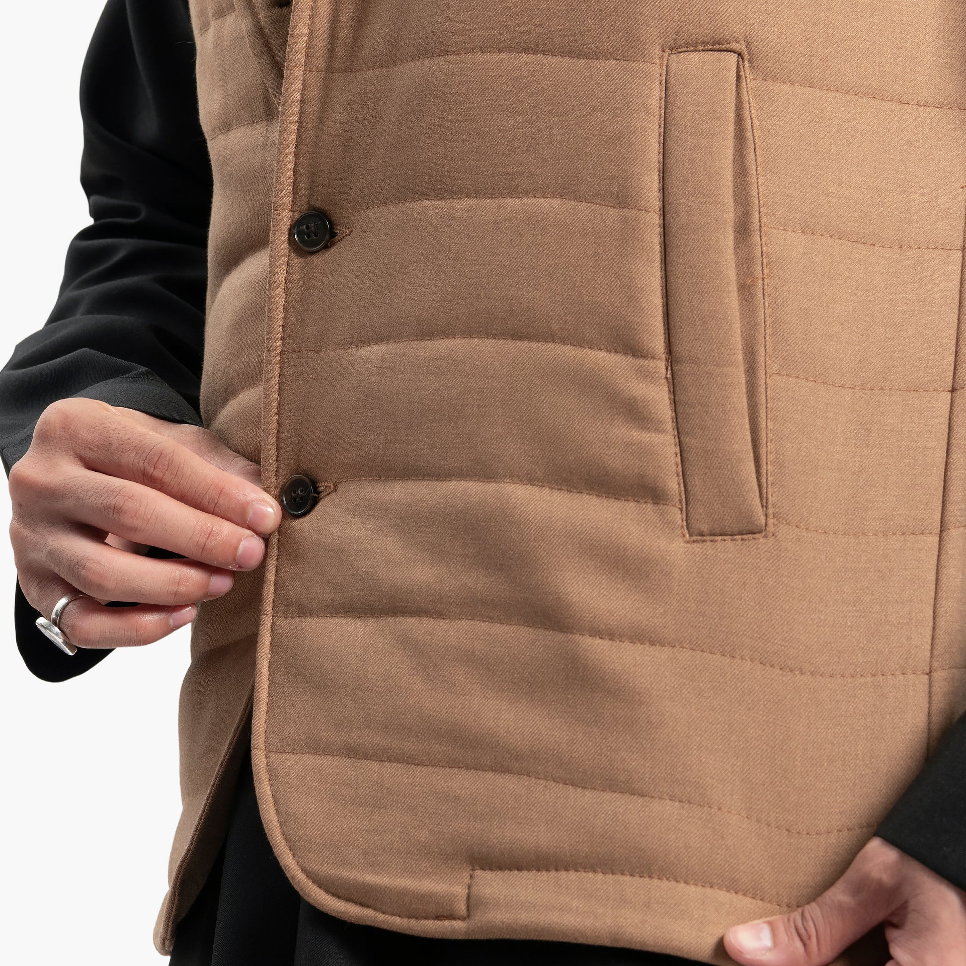 Men Camel Vest by WECRE8