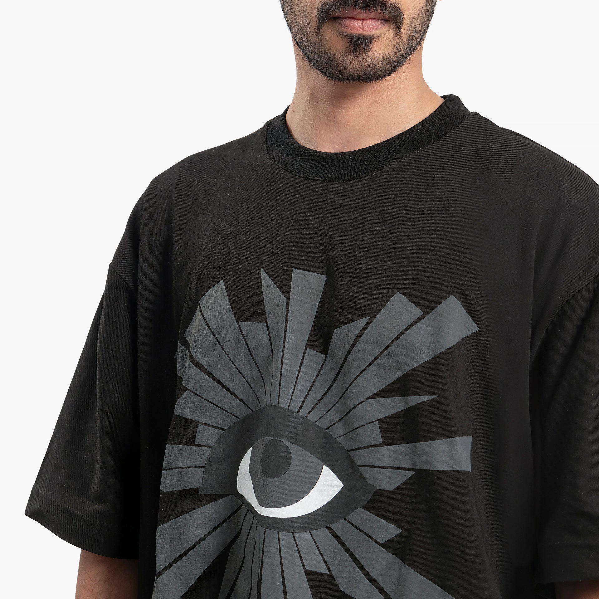 Men's Black Radiating Eye T-shirt by WECRE8