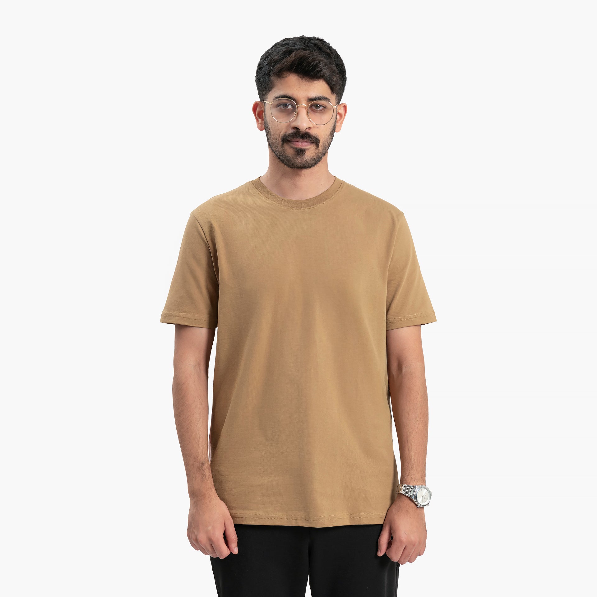 Men Camel T-Shirt by WECRE8